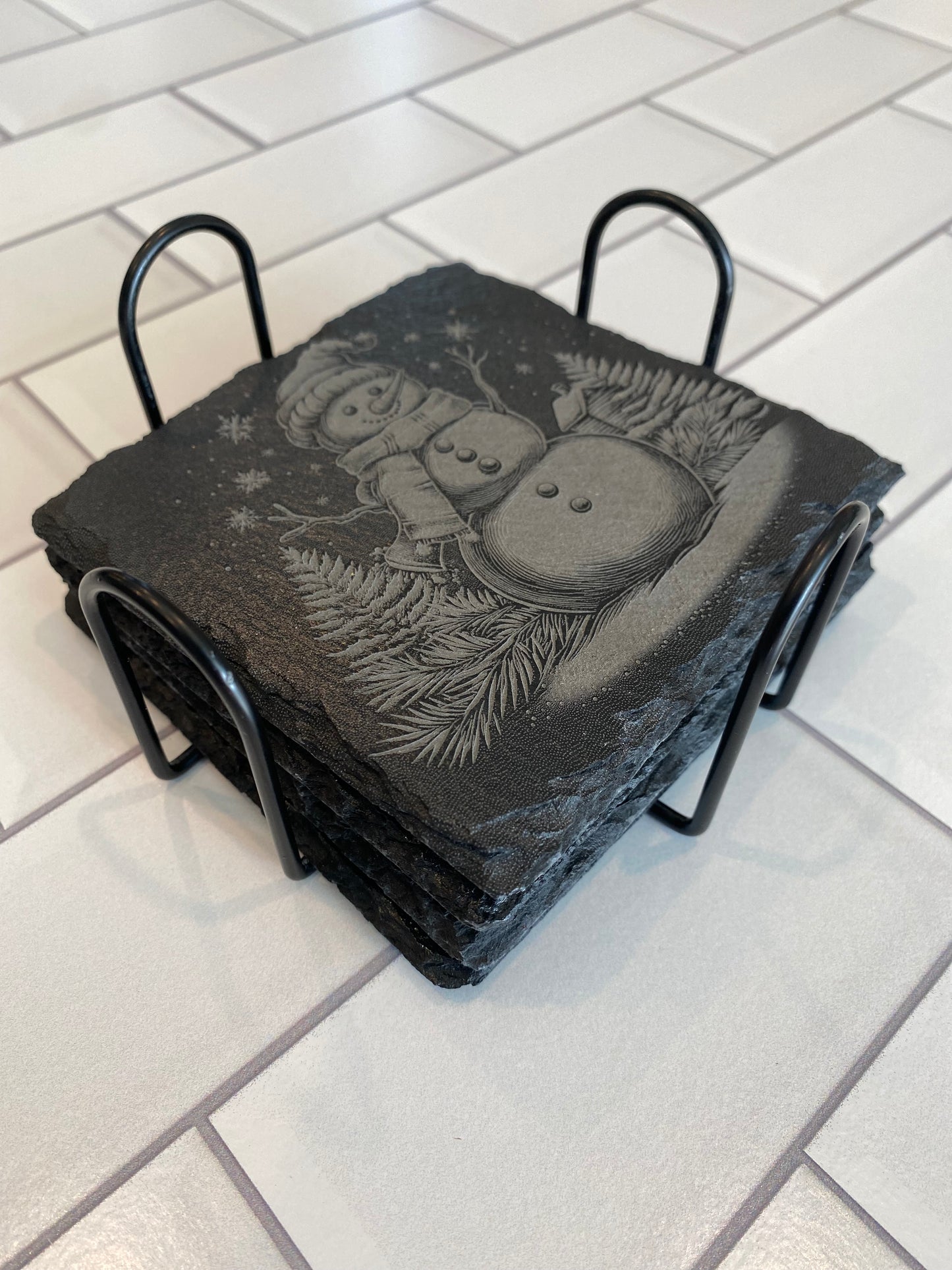 Slate Christmas Coasters