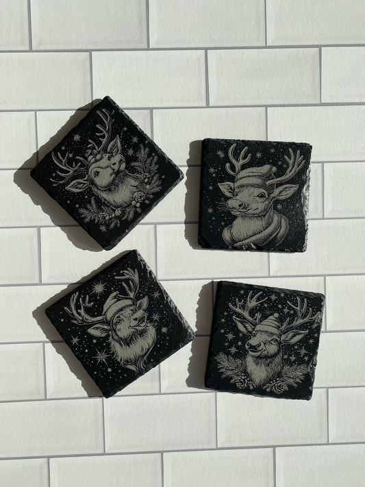 Christmas Reindeer Coasters
