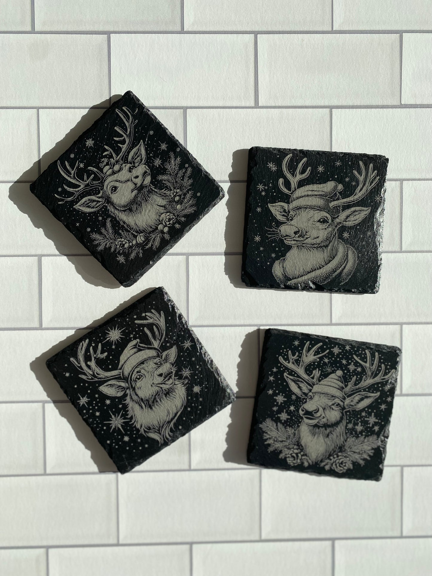 Christmas Reindeer Coasters