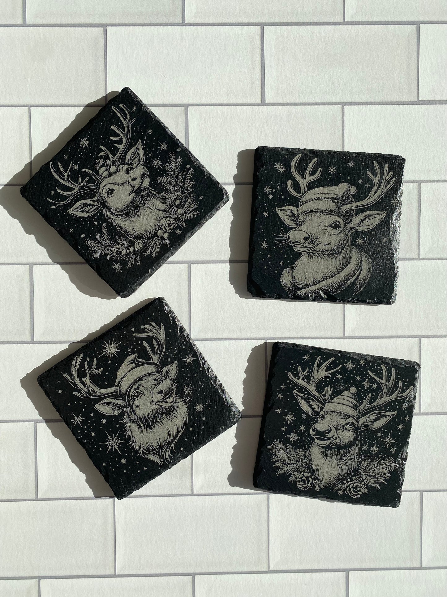 Christmas Reindeer Coasters