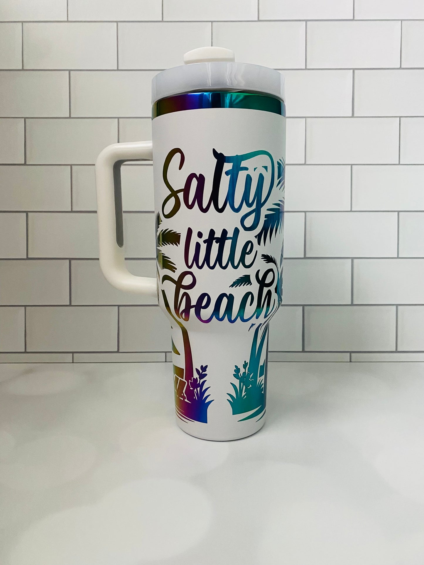 40oz Salty Little Beach Tumbler