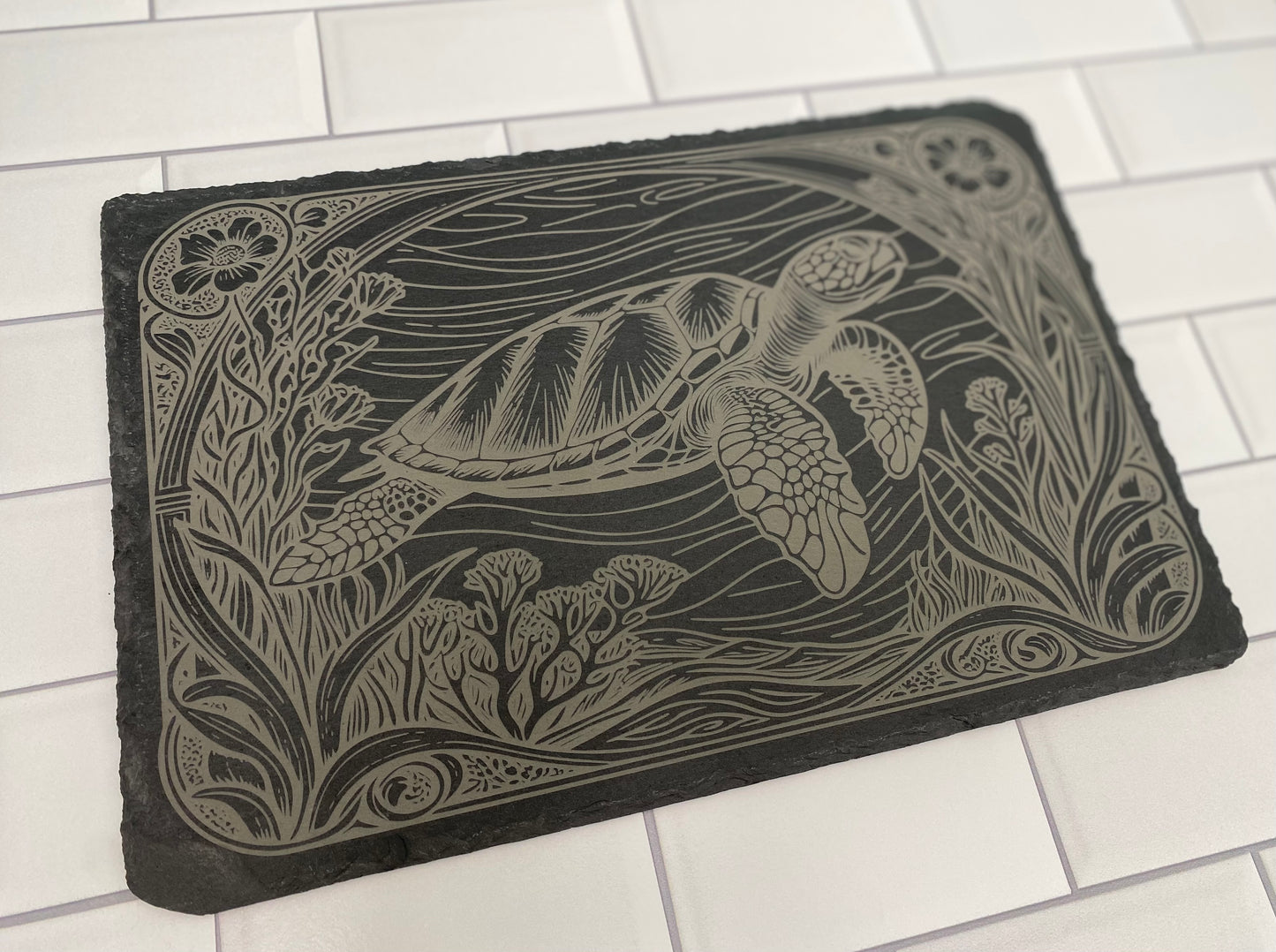 Sea Turtle Slate Cutting Board