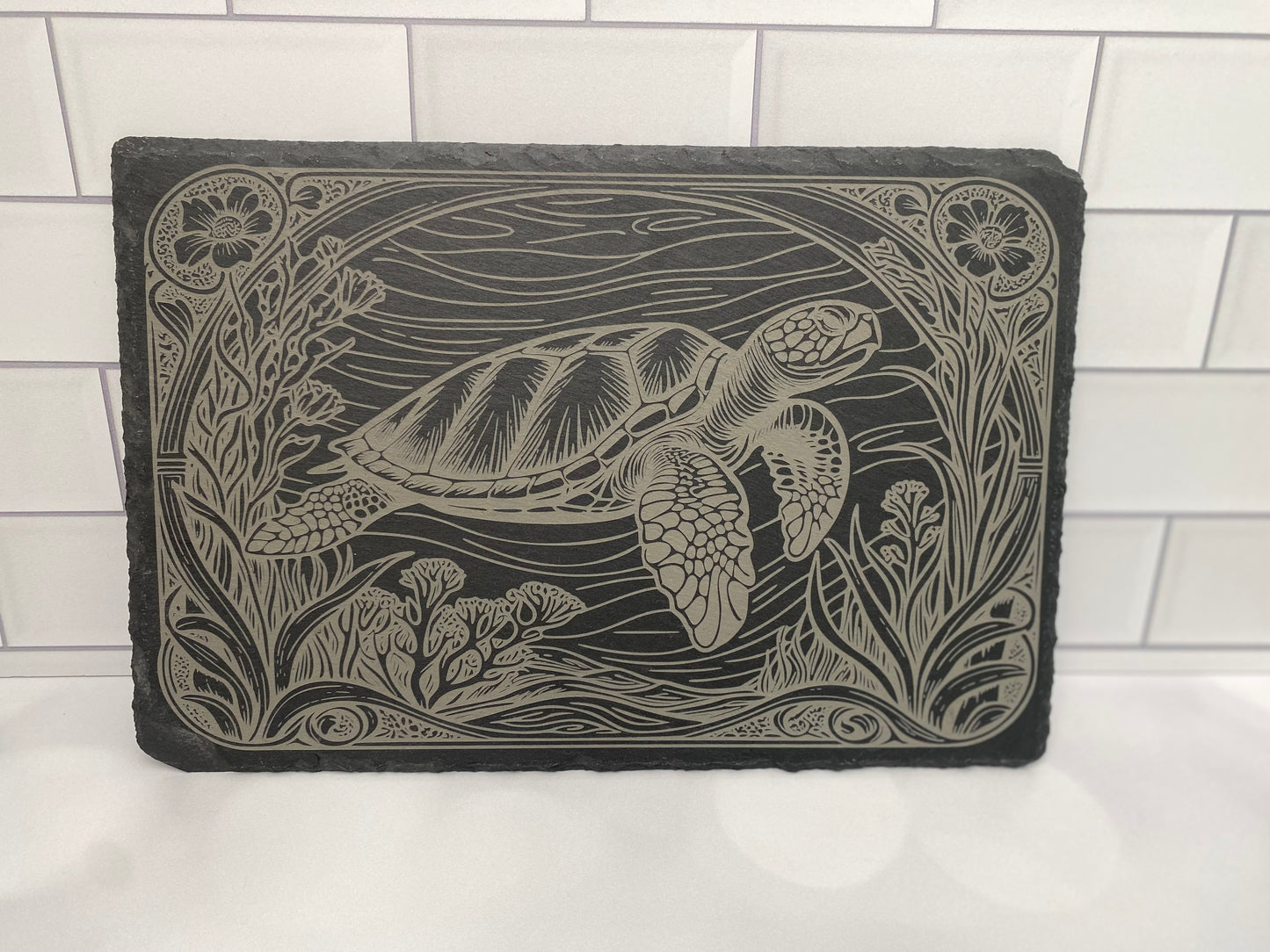 Sea Turtle Slate Cutting Board