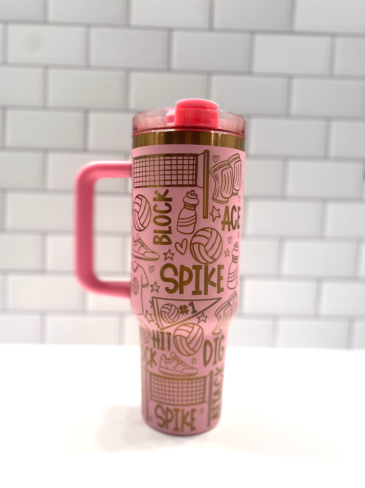 40oz Volleyball Tumbler