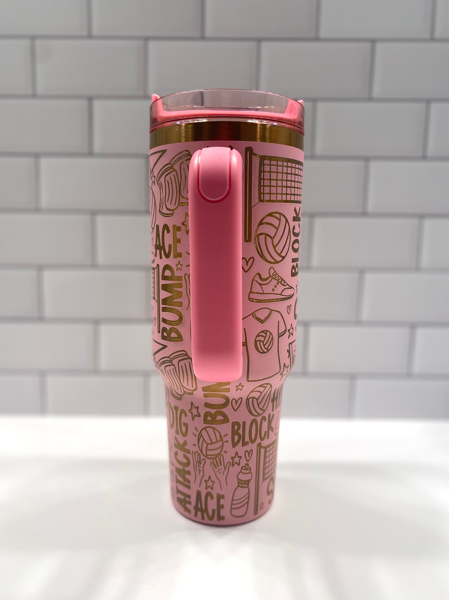 40oz Volleyball Tumbler