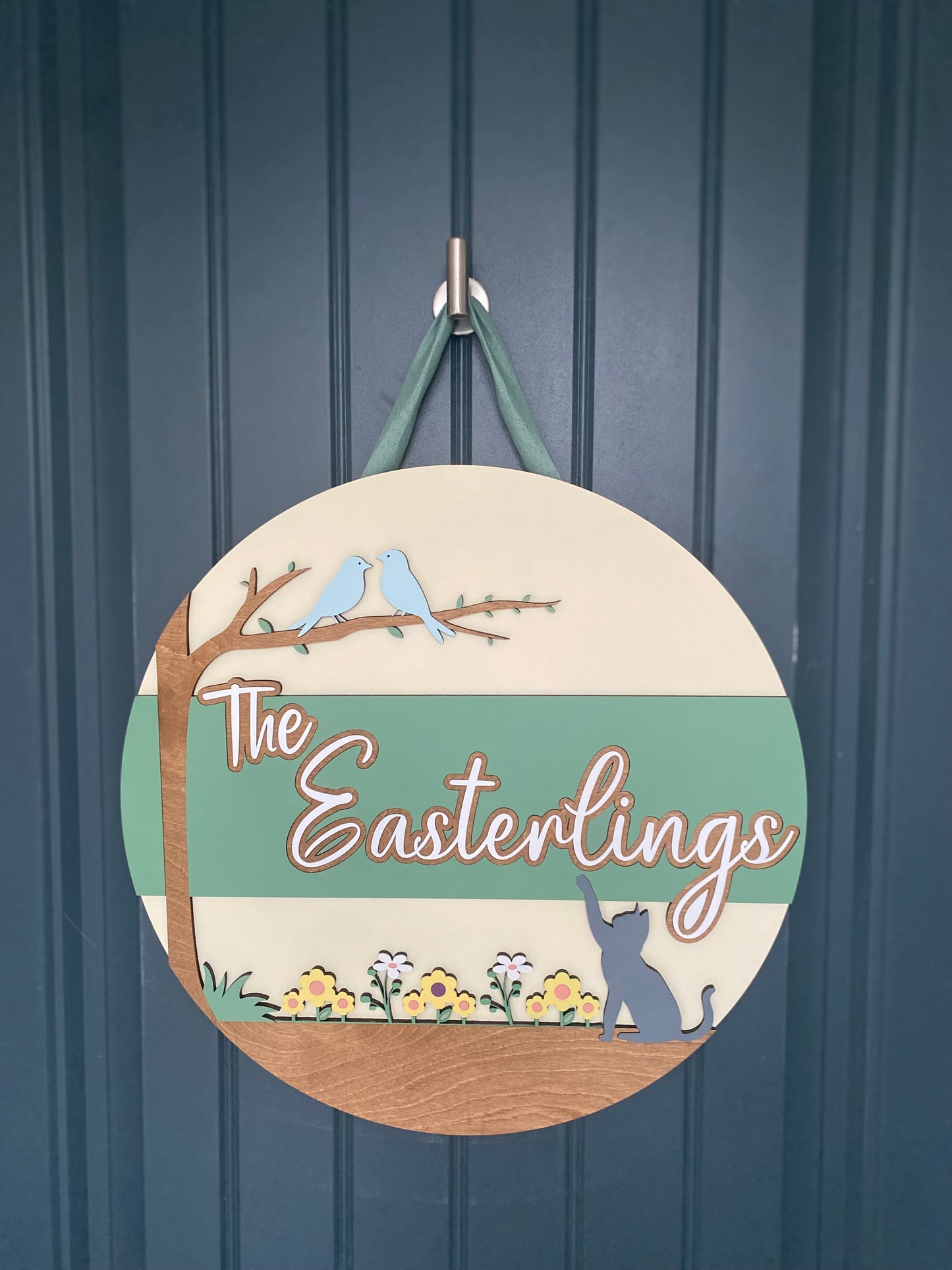 Spring Outdoor Scene Door Hanger