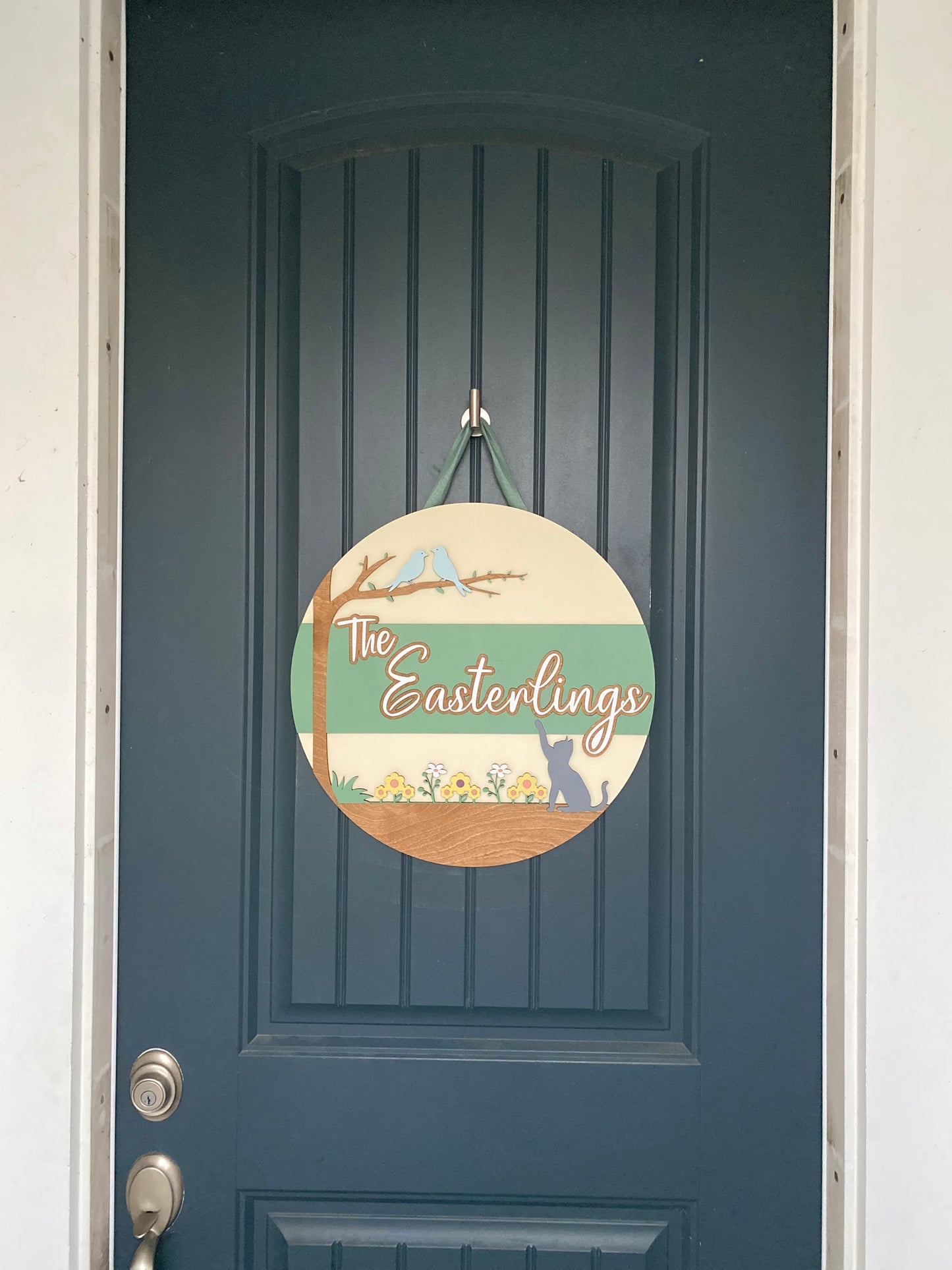 Spring Outdoor Scene Door Hanger