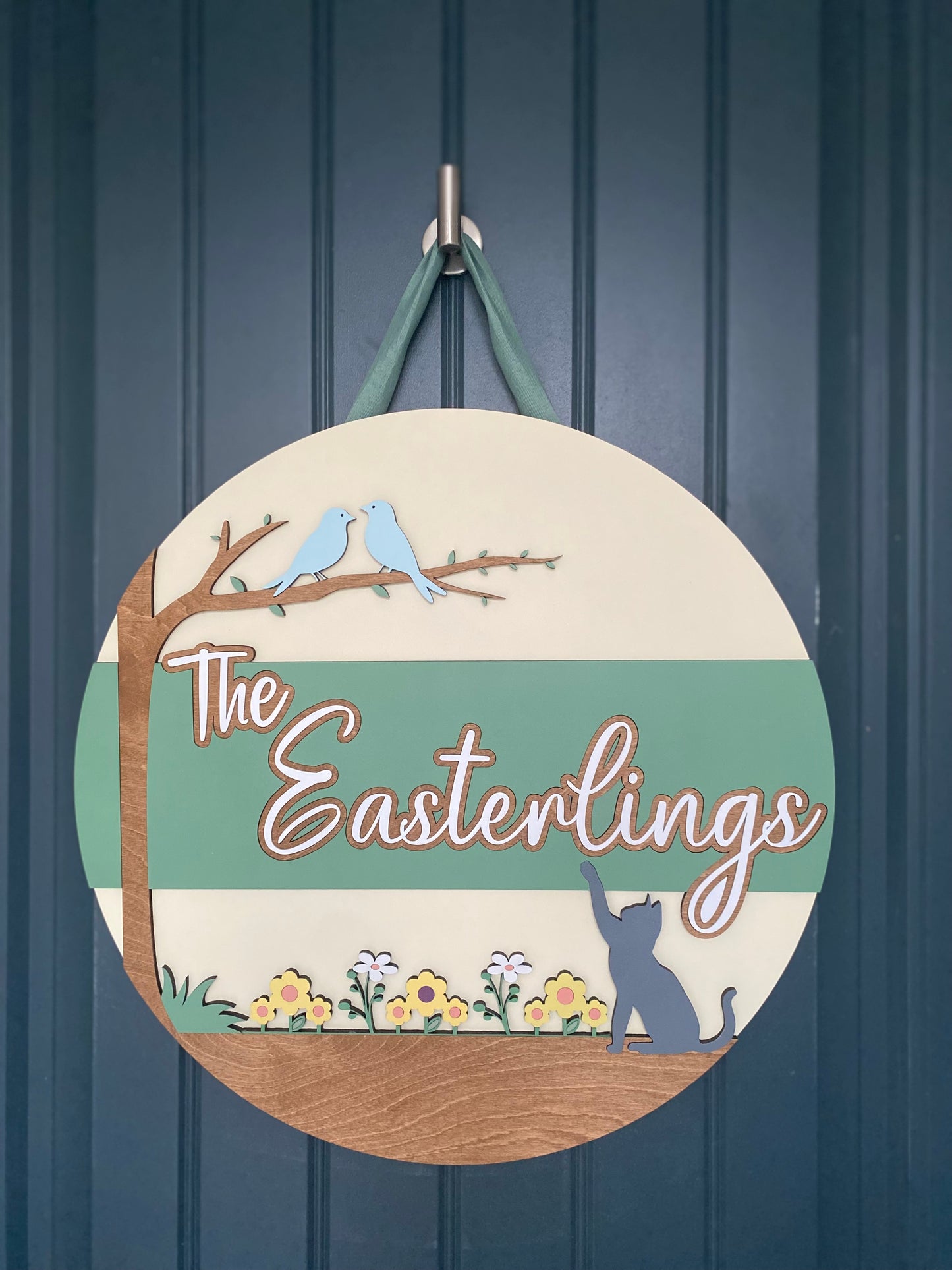 Spring Outdoor Scene Door Hanger