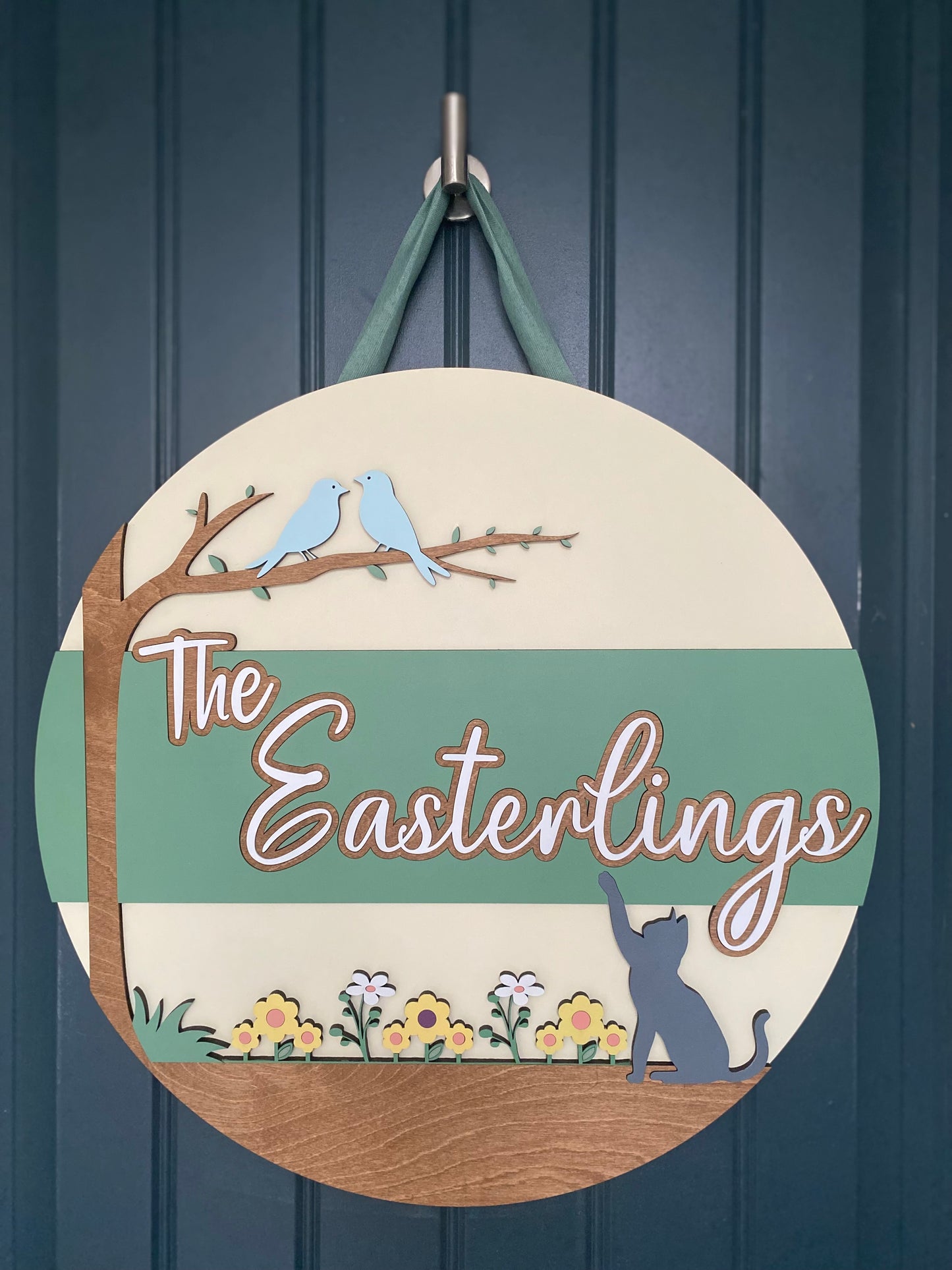 Spring Outdoor Scene Door Hanger