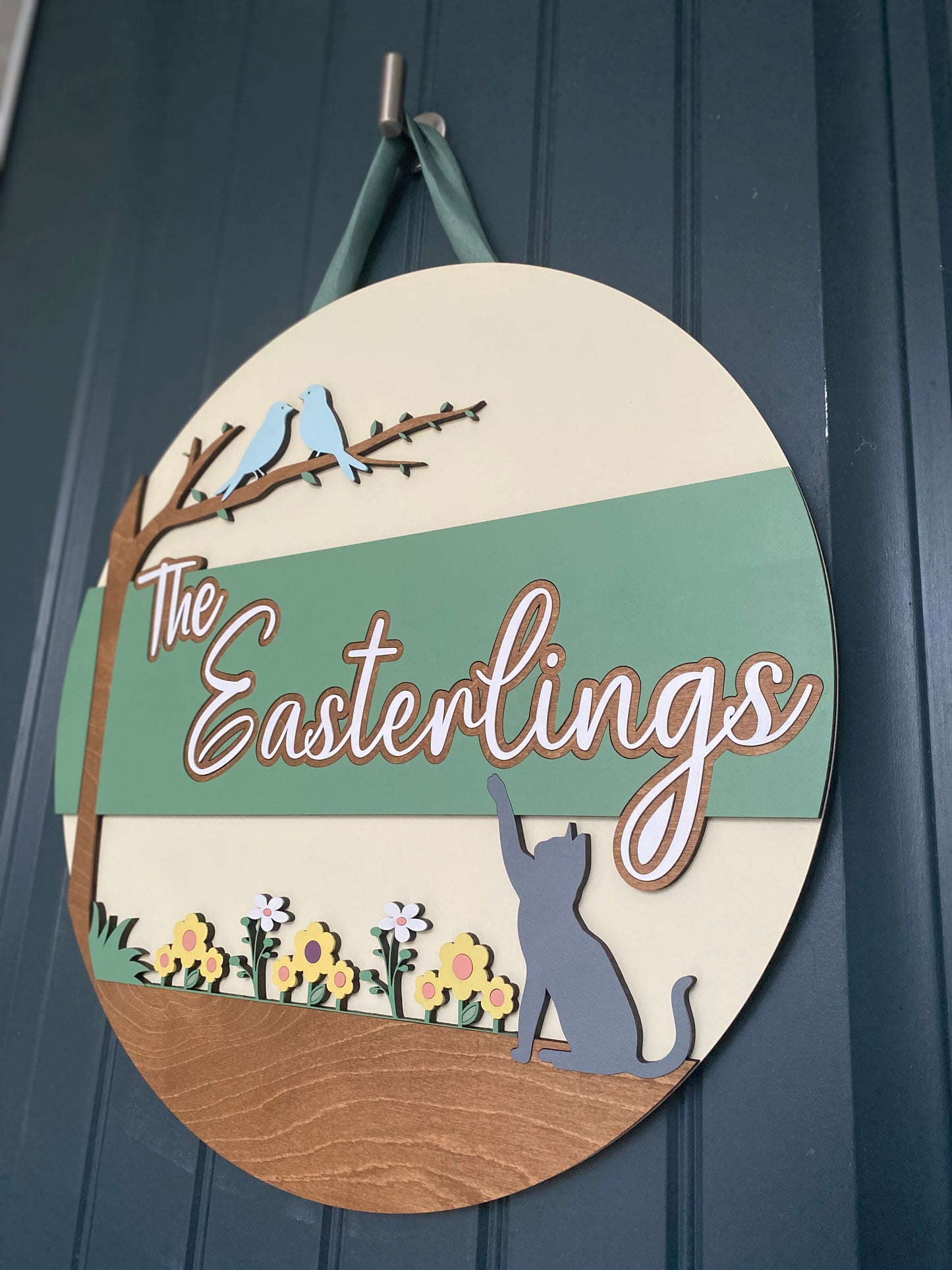 Spring Outdoor Scene Door Hanger