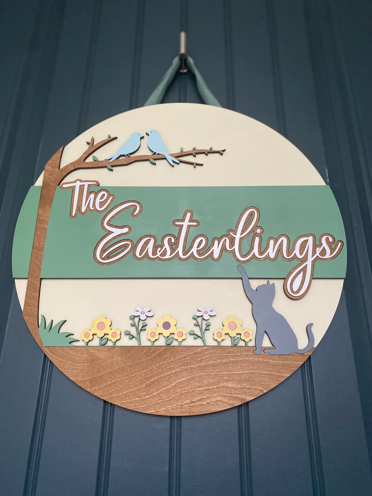 Spring Outdoor Scene Door Hanger