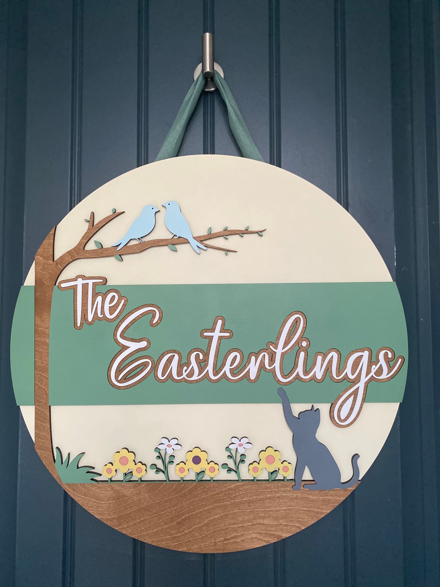 Spring Outdoor Scene Door Hanger