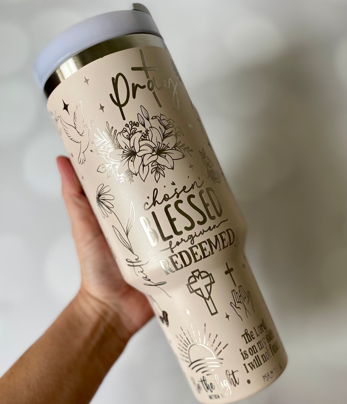 40oz Drink in His Word Tumbler