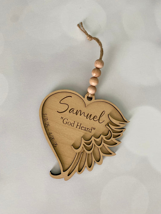 Personalized Angel Wing Ornament