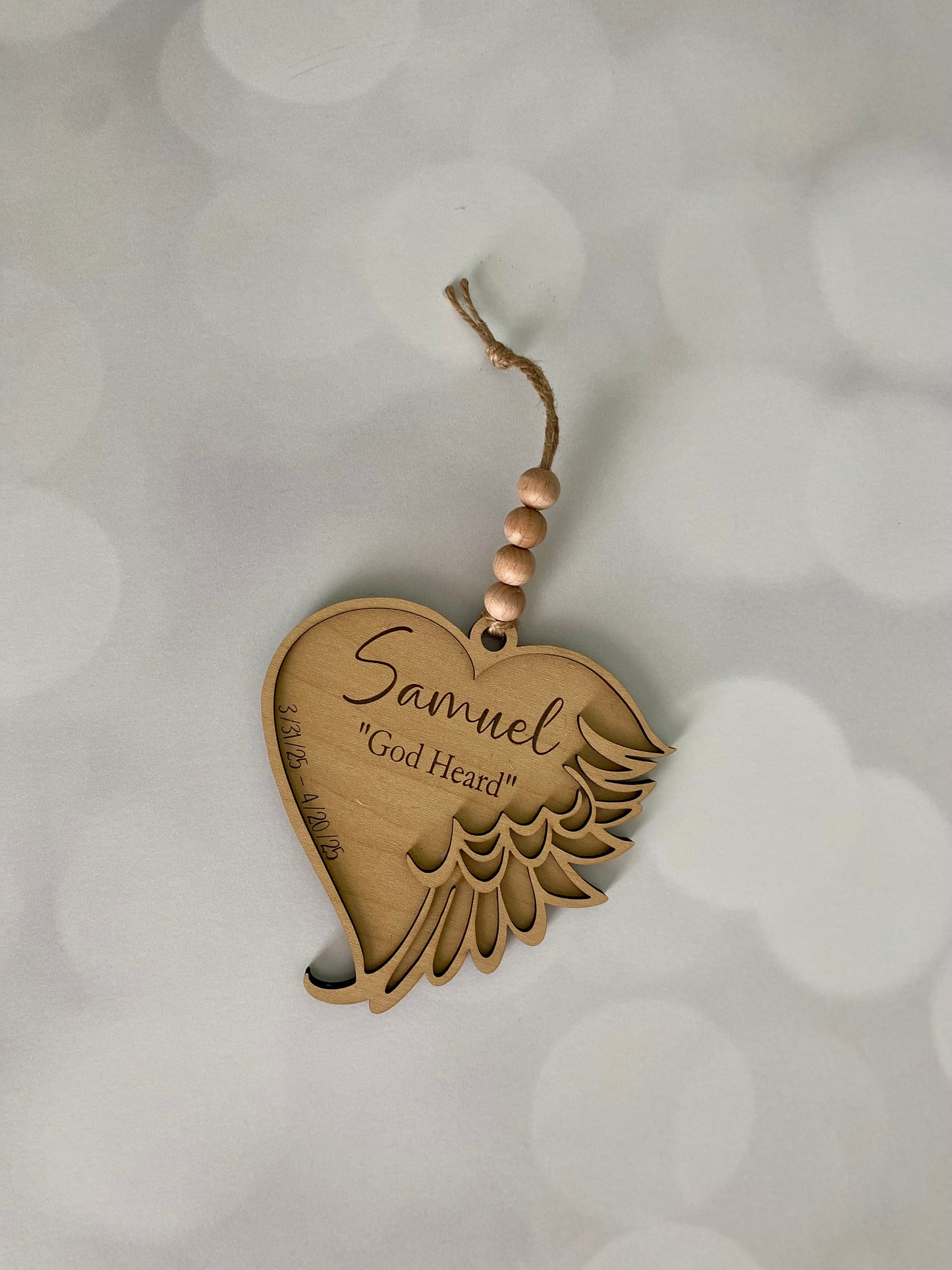 Personalized Angel Wing Ornament