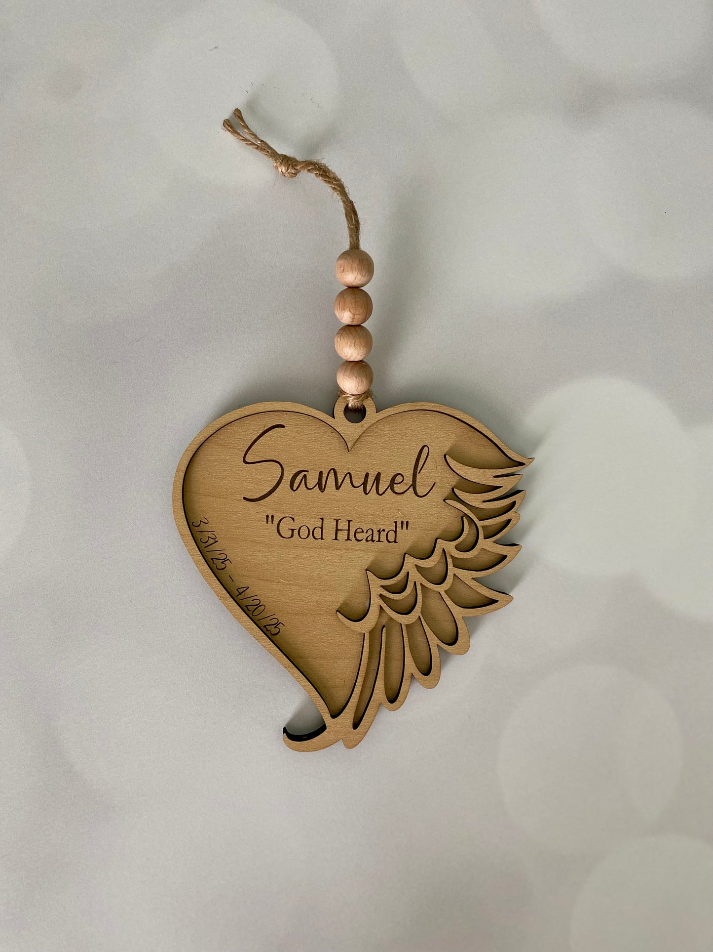 Personalized Angel Wing Ornament