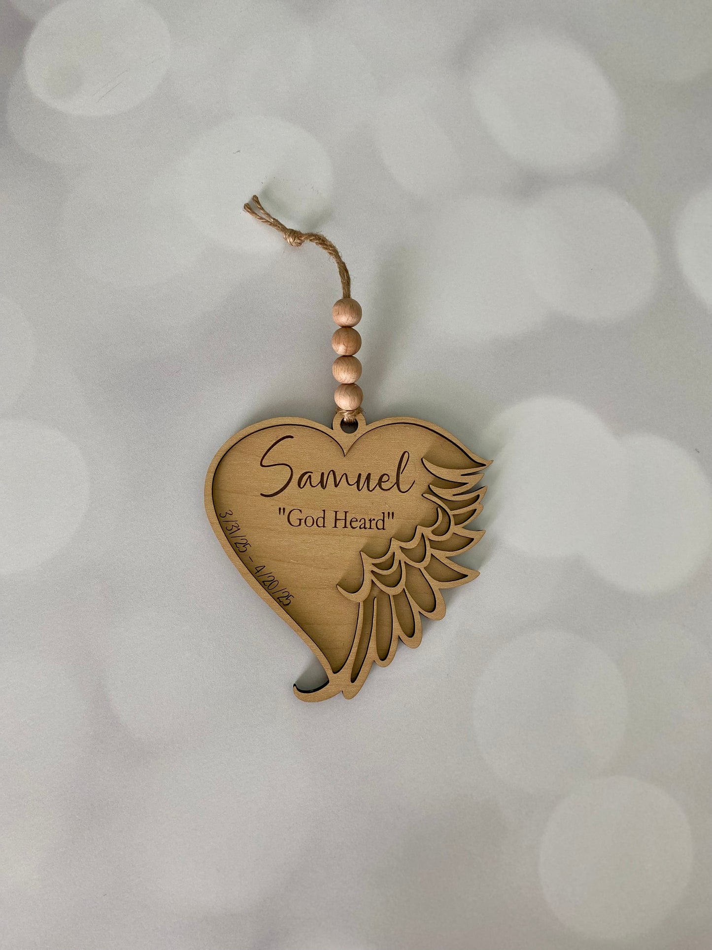 Personalized Angel Wing Ornament