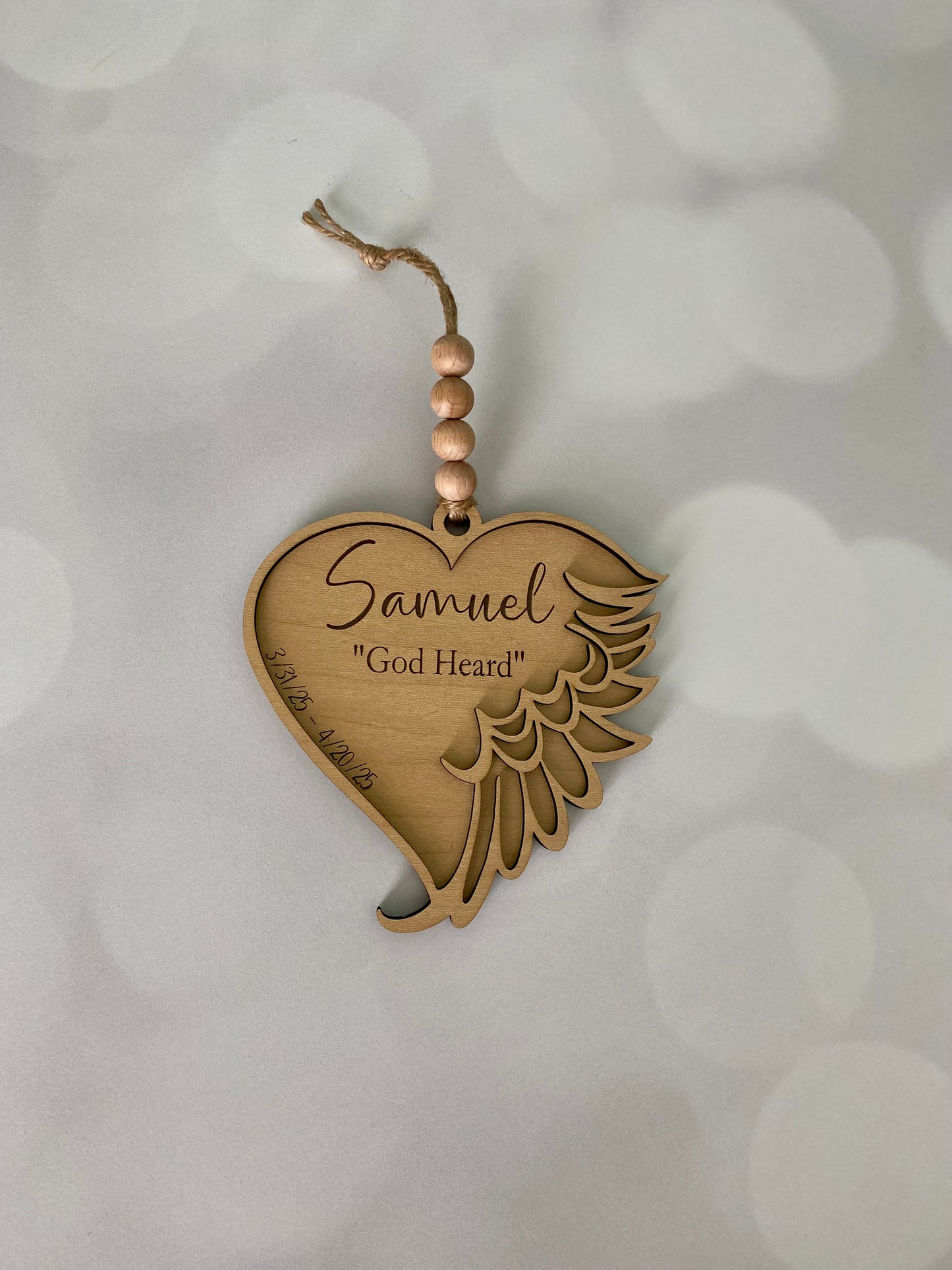 Personalized Angel Wing Ornament