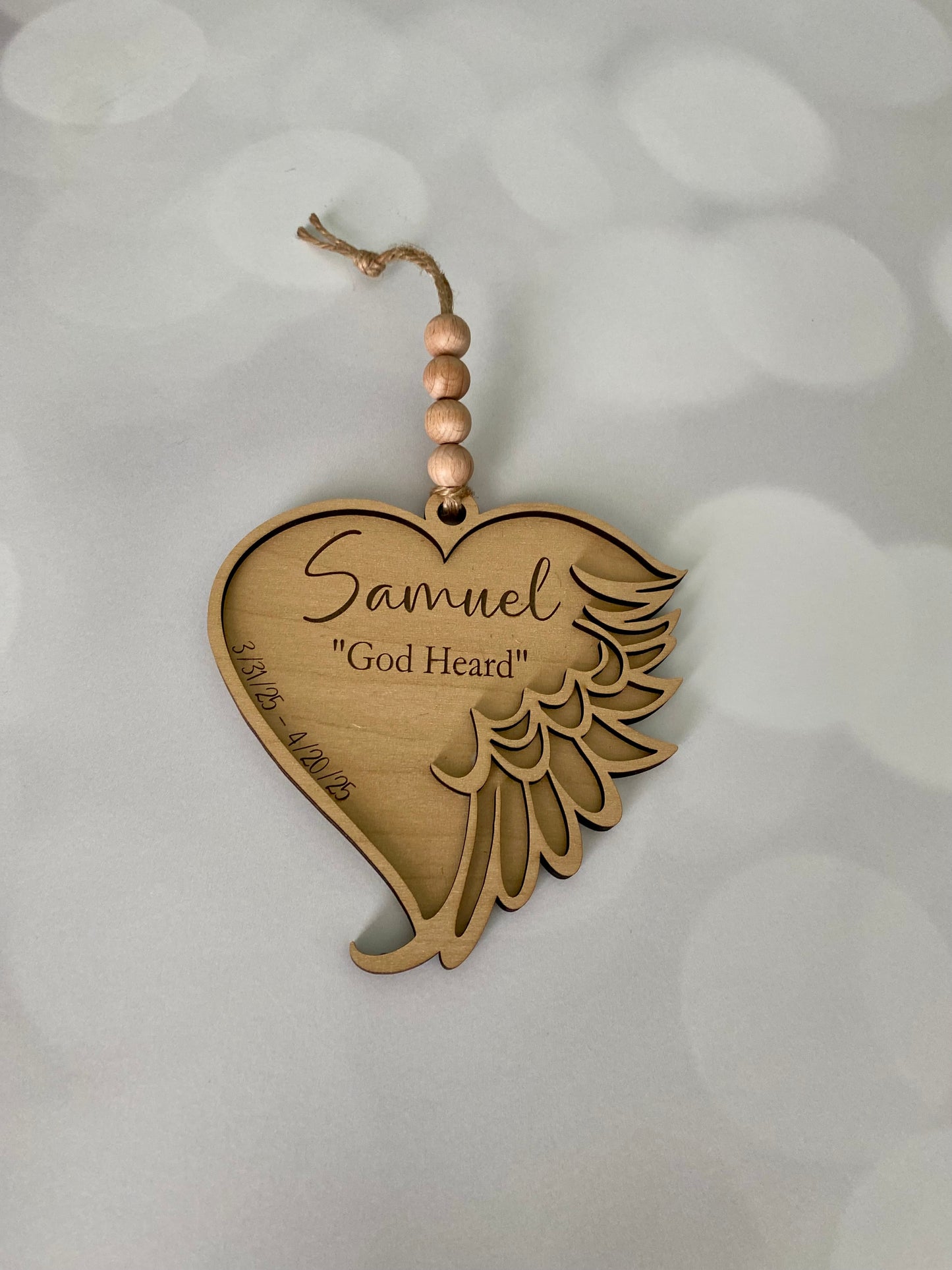 Personalized Angel Wing Ornament