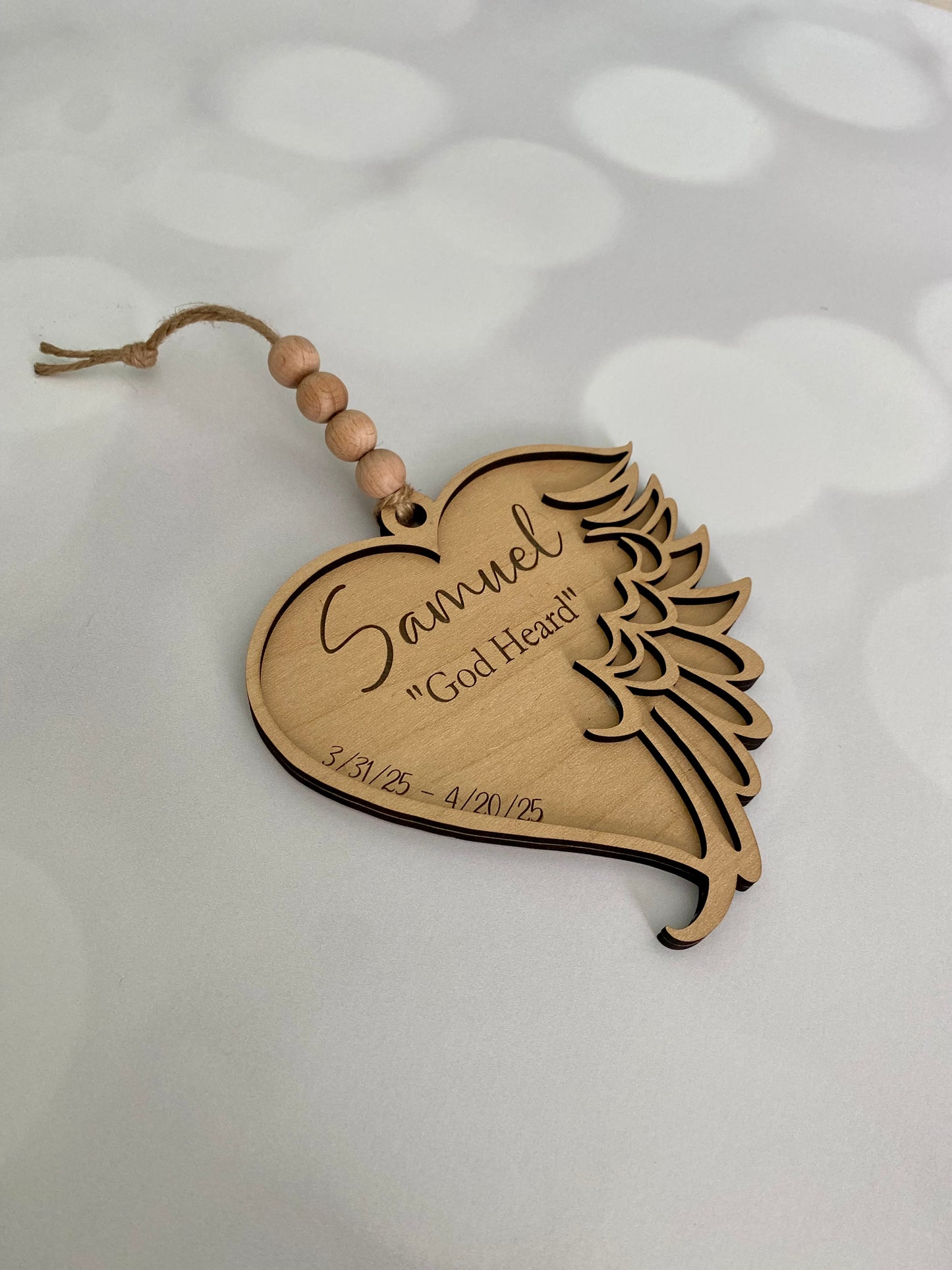 Personalized Angel Wing Ornament