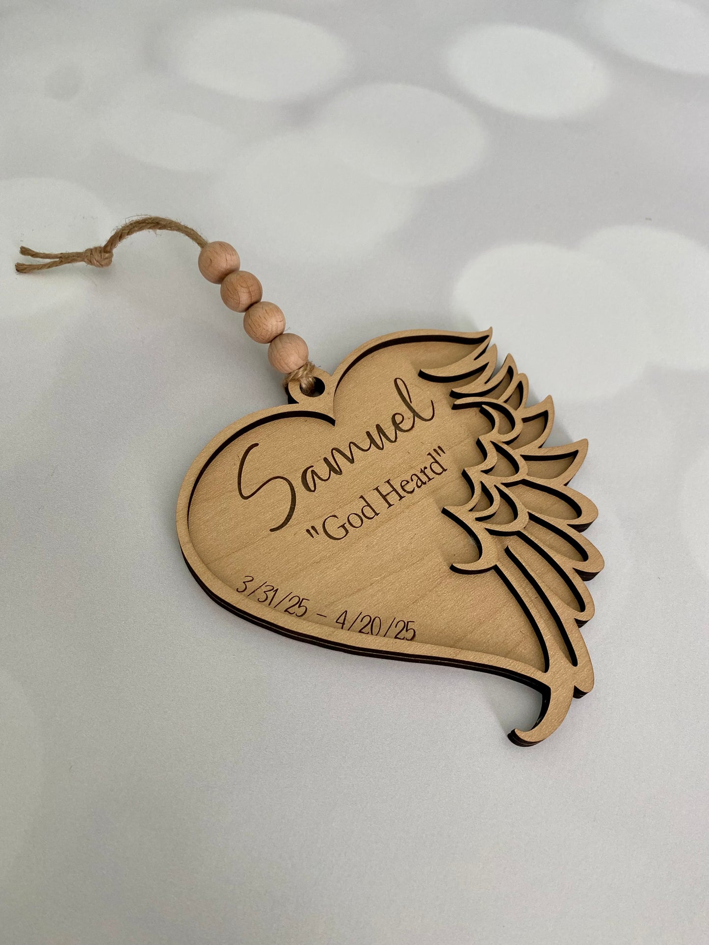 Personalized Angel Wing Ornament