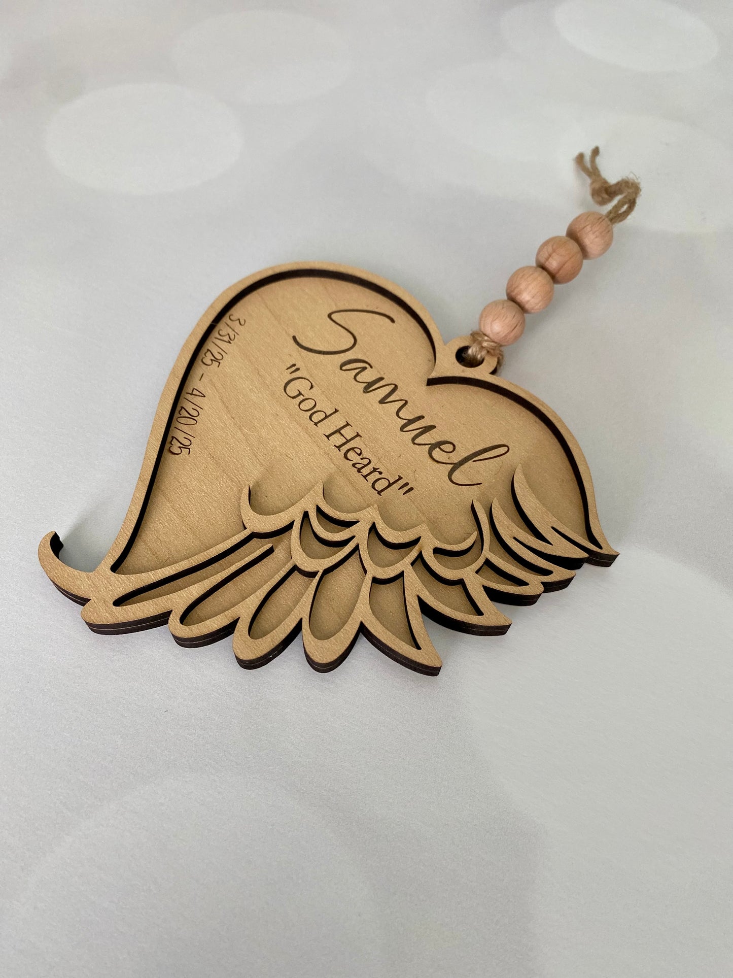 Personalized Angel Wing Ornament