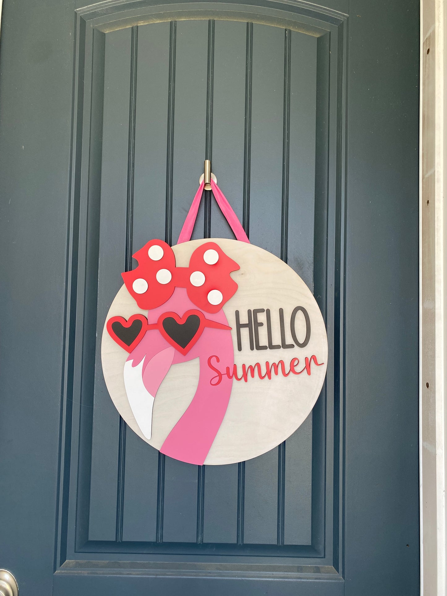Feelin’ Flockin’ Fabulous Flamingo Door Hanger
