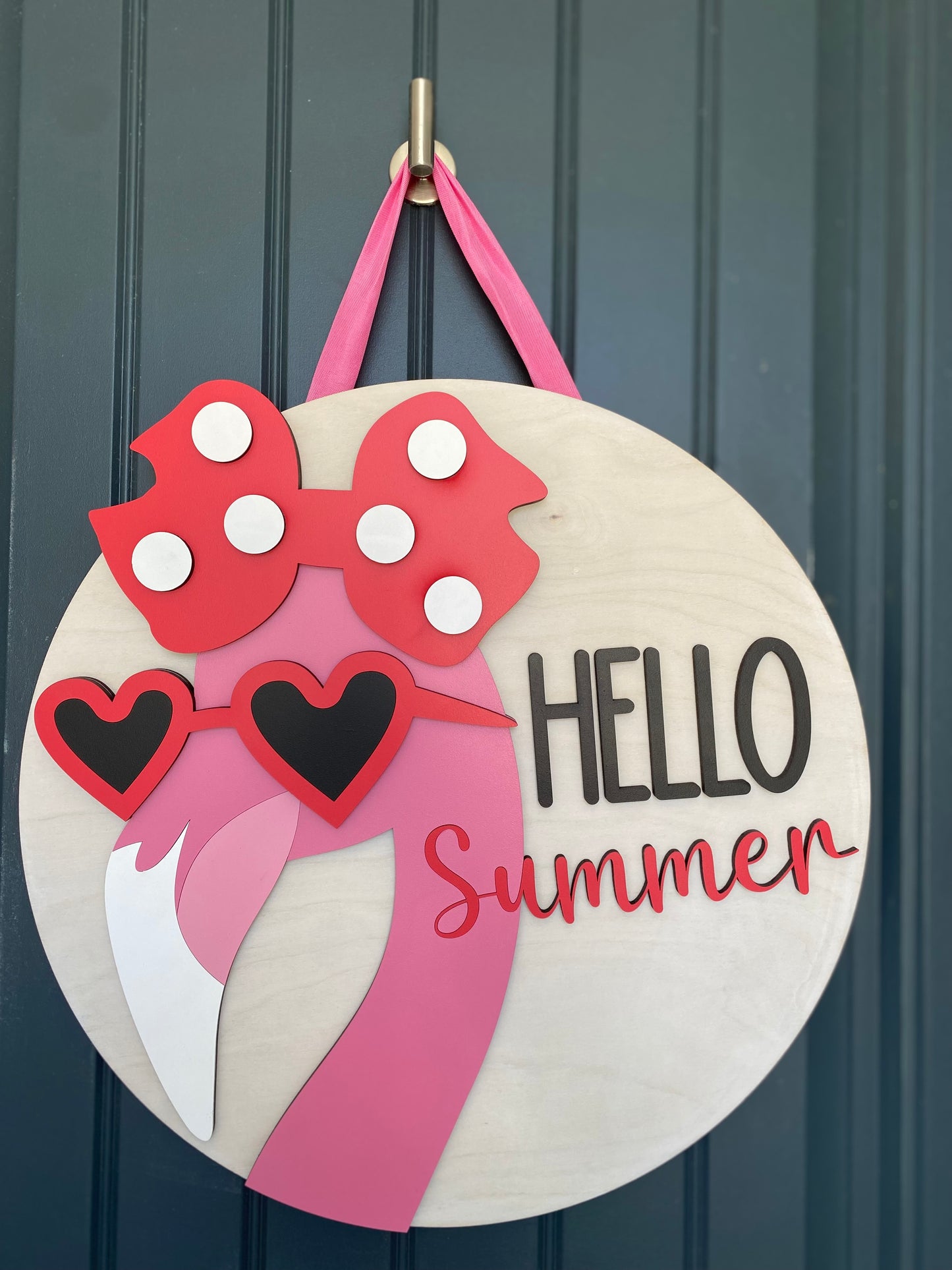 Feelin’ Flockin’ Fabulous Flamingo Door Hanger
