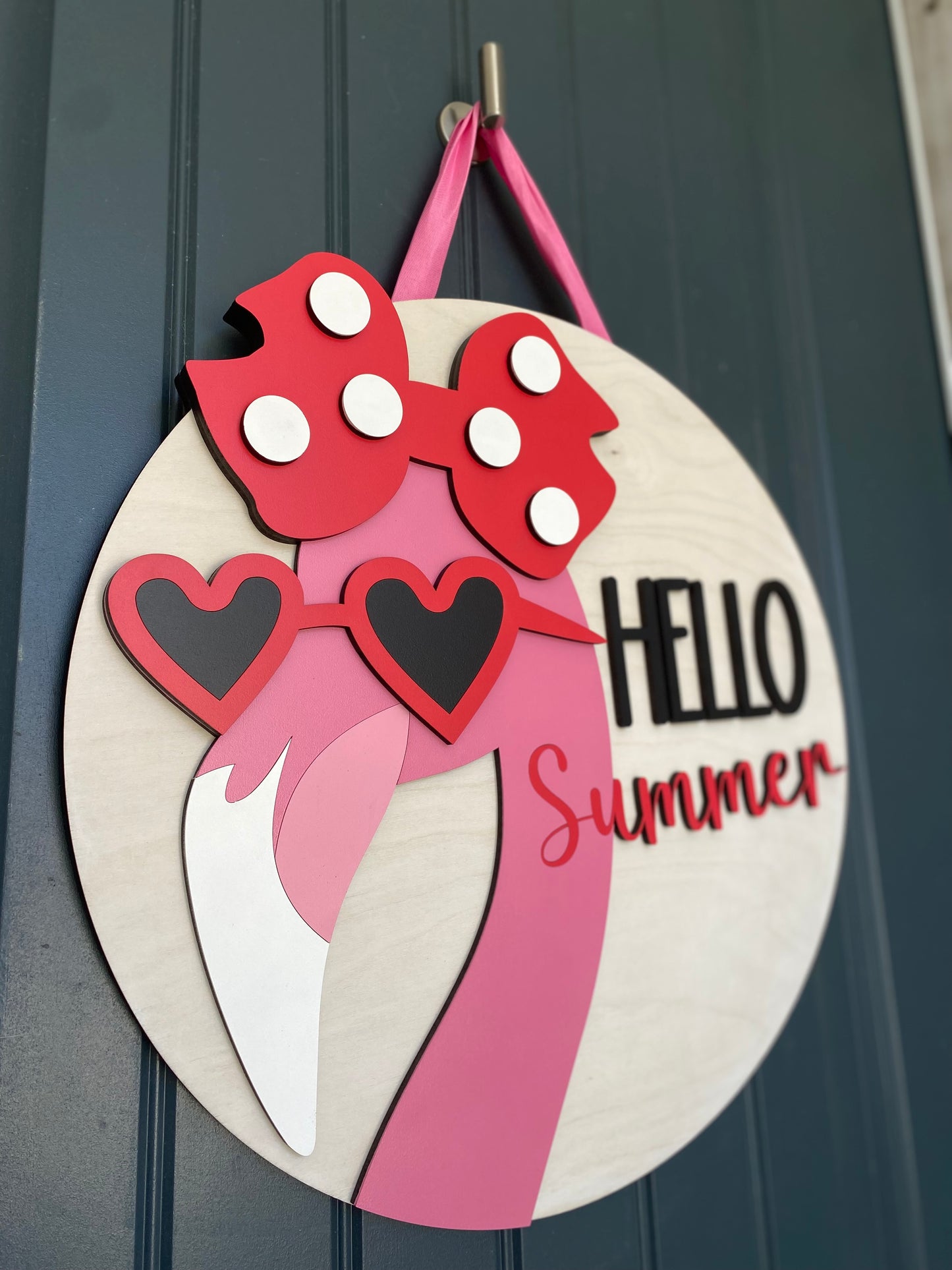 Feelin’ Flockin’ Fabulous Flamingo Door Hanger