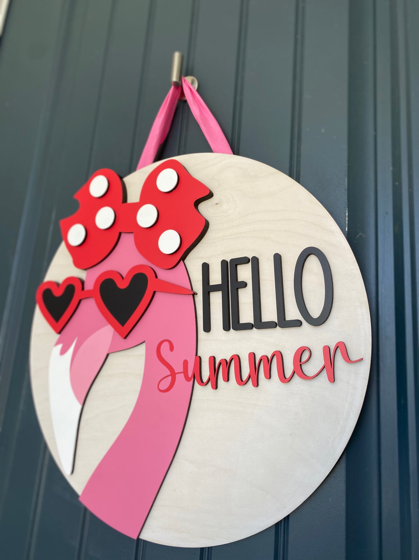 Feelin’ Flockin’ Fabulous Flamingo Door Hanger