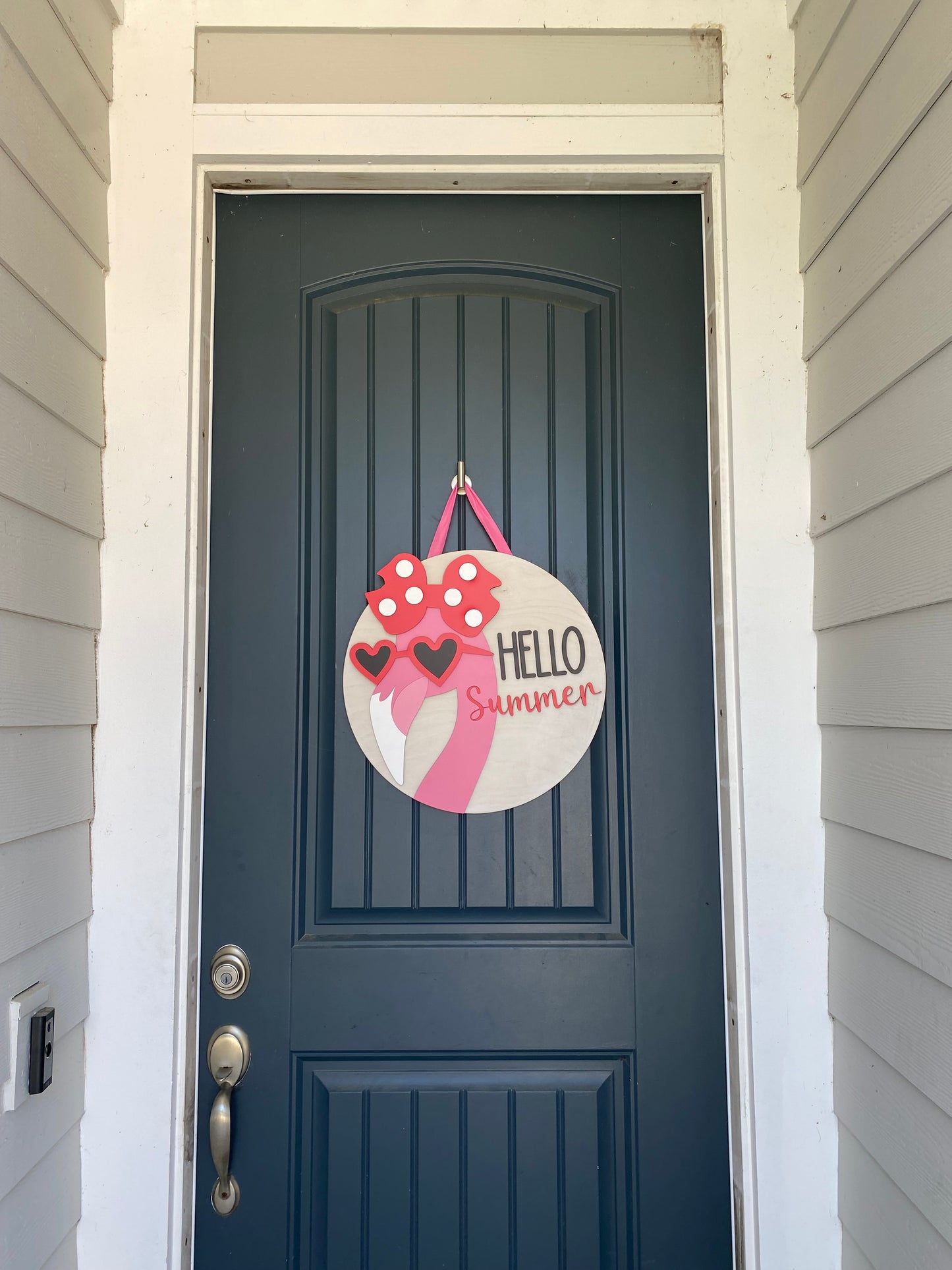 Feelin’ Flockin’ Fabulous Flamingo Door Hanger