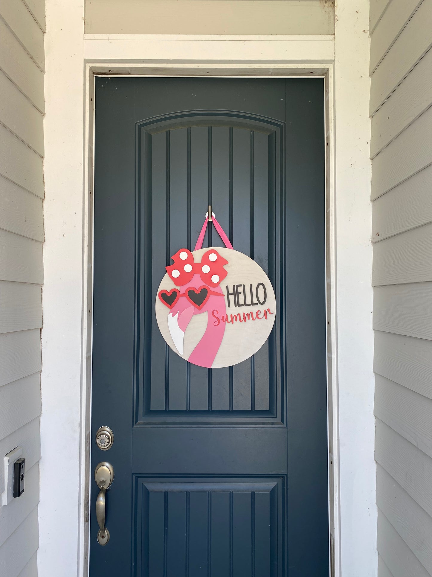 Feelin’ Flockin’ Fabulous Flamingo Door Hanger
