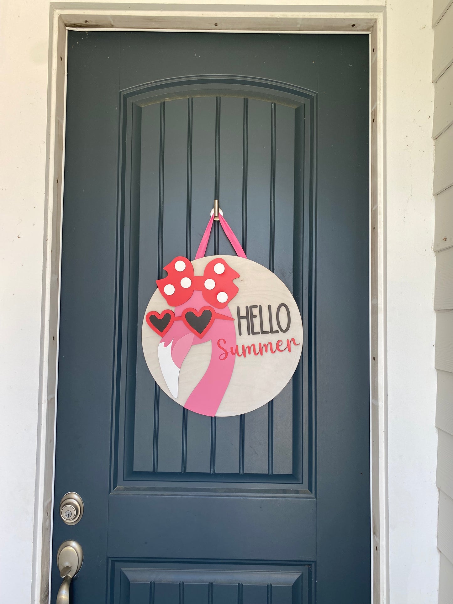 Feelin’ Flockin’ Fabulous Flamingo Door Hanger