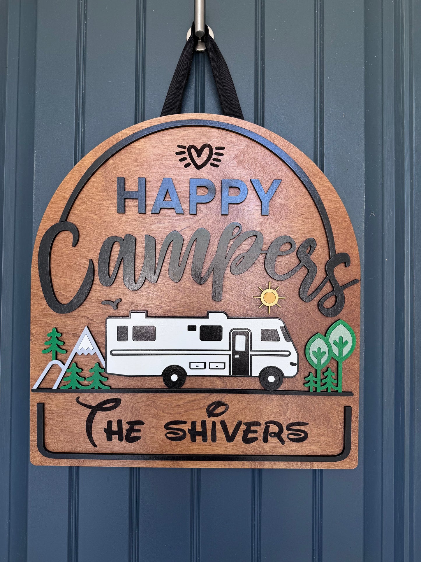 Let's Go Camping Door Hanger