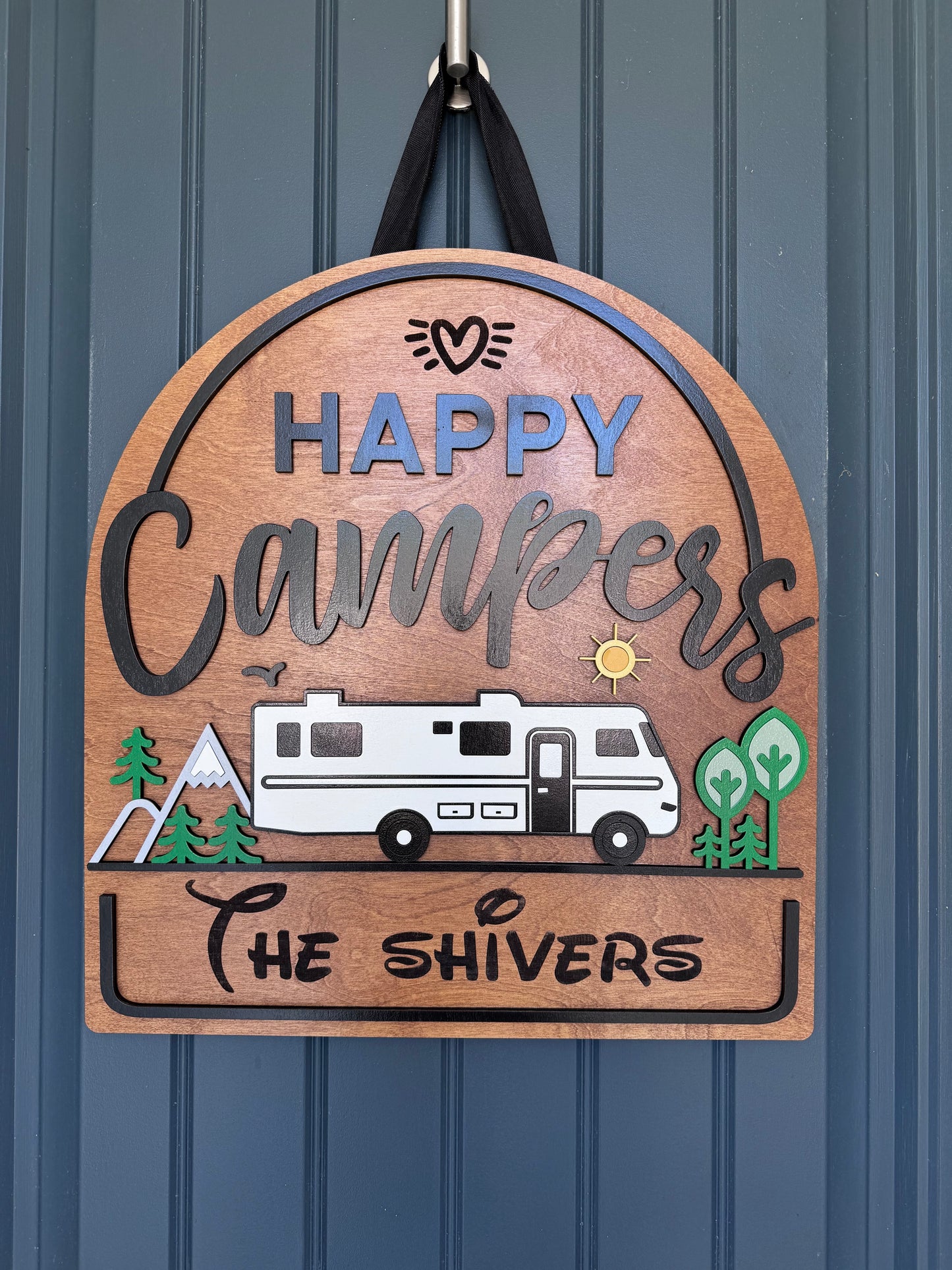 Let's Go Camping Door Hanger