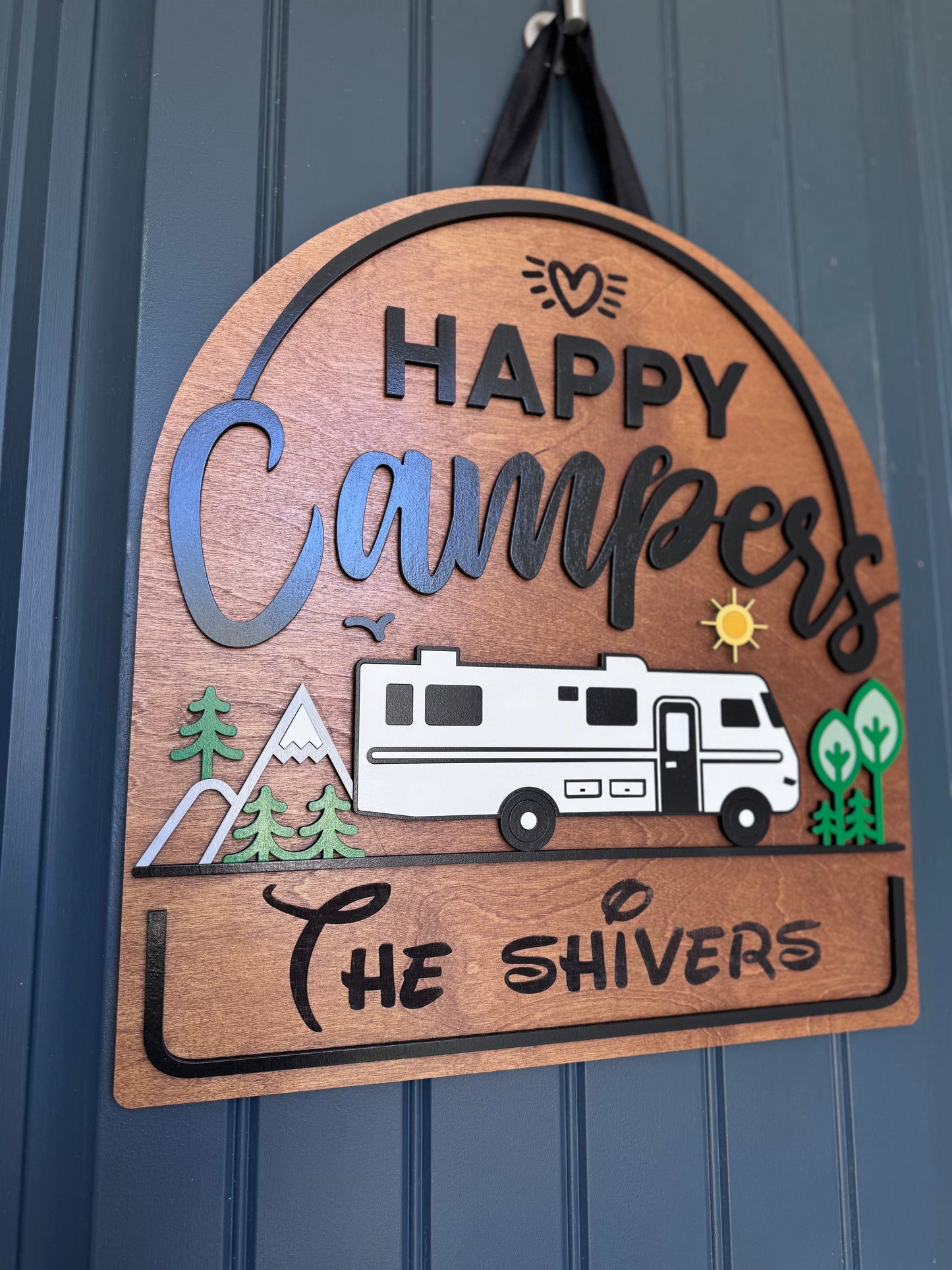 Let's Go Camping Door Hanger