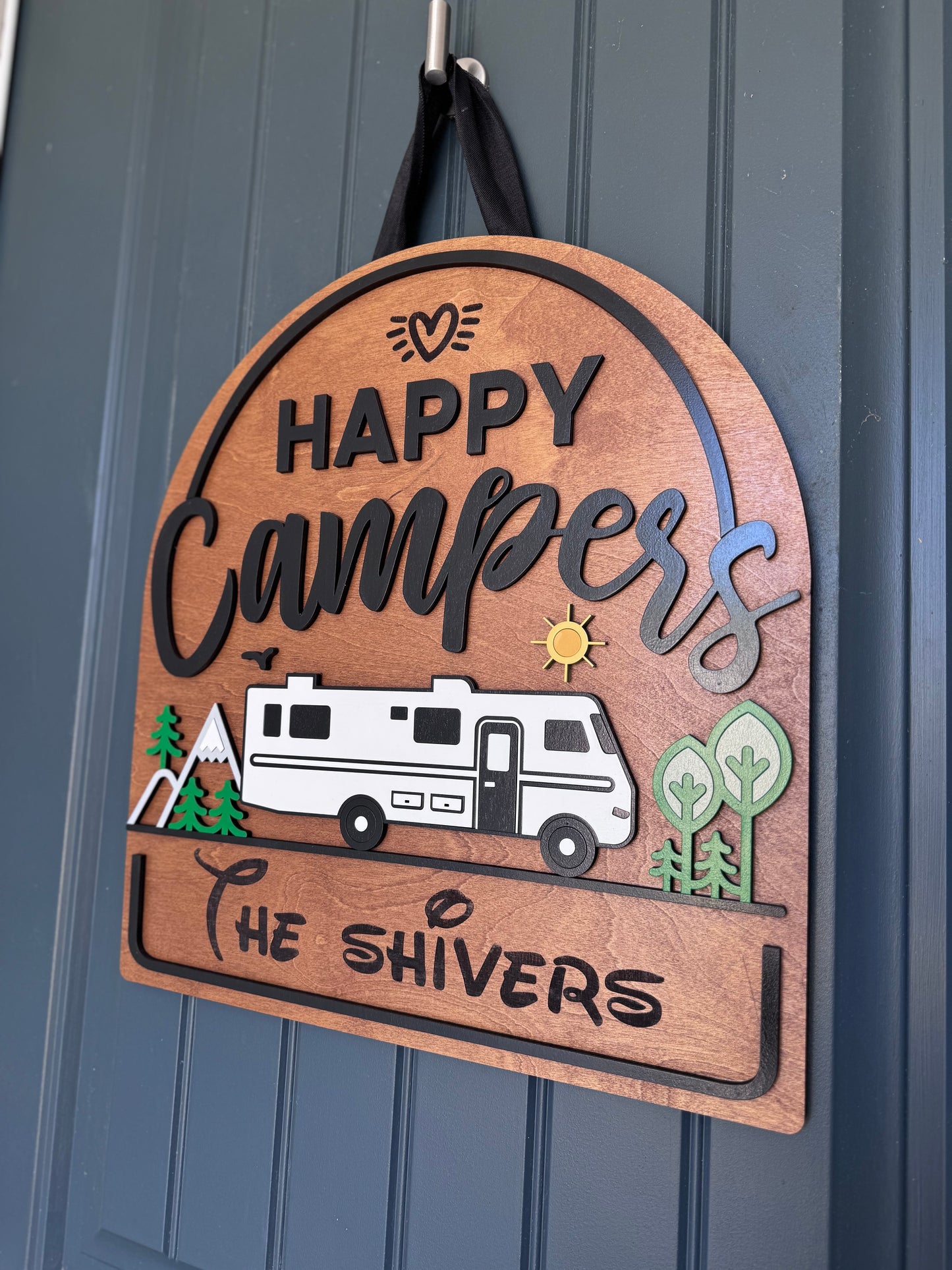 Let's Go Camping Door Hanger
