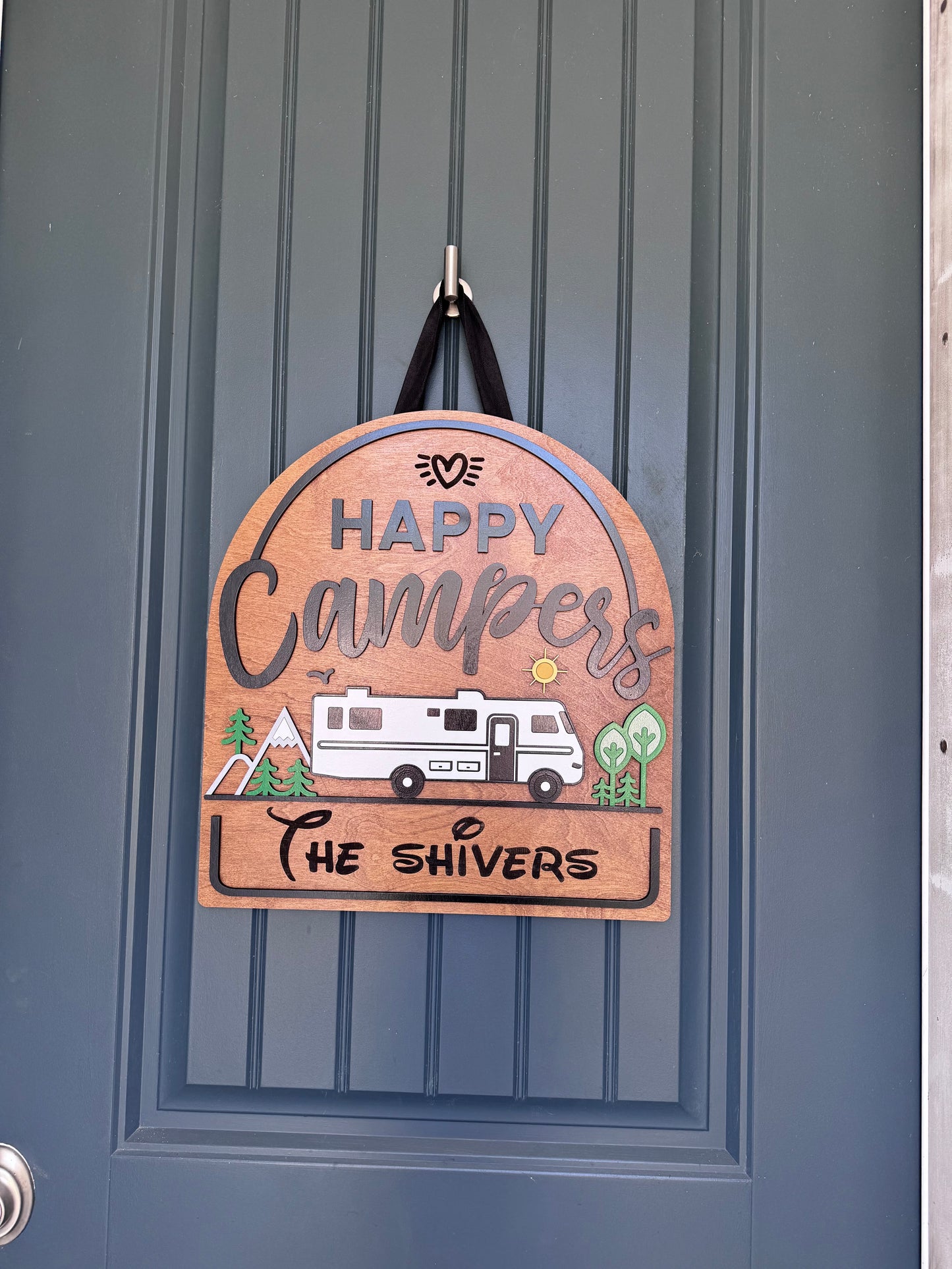 Let's Go Camping Door Hanger