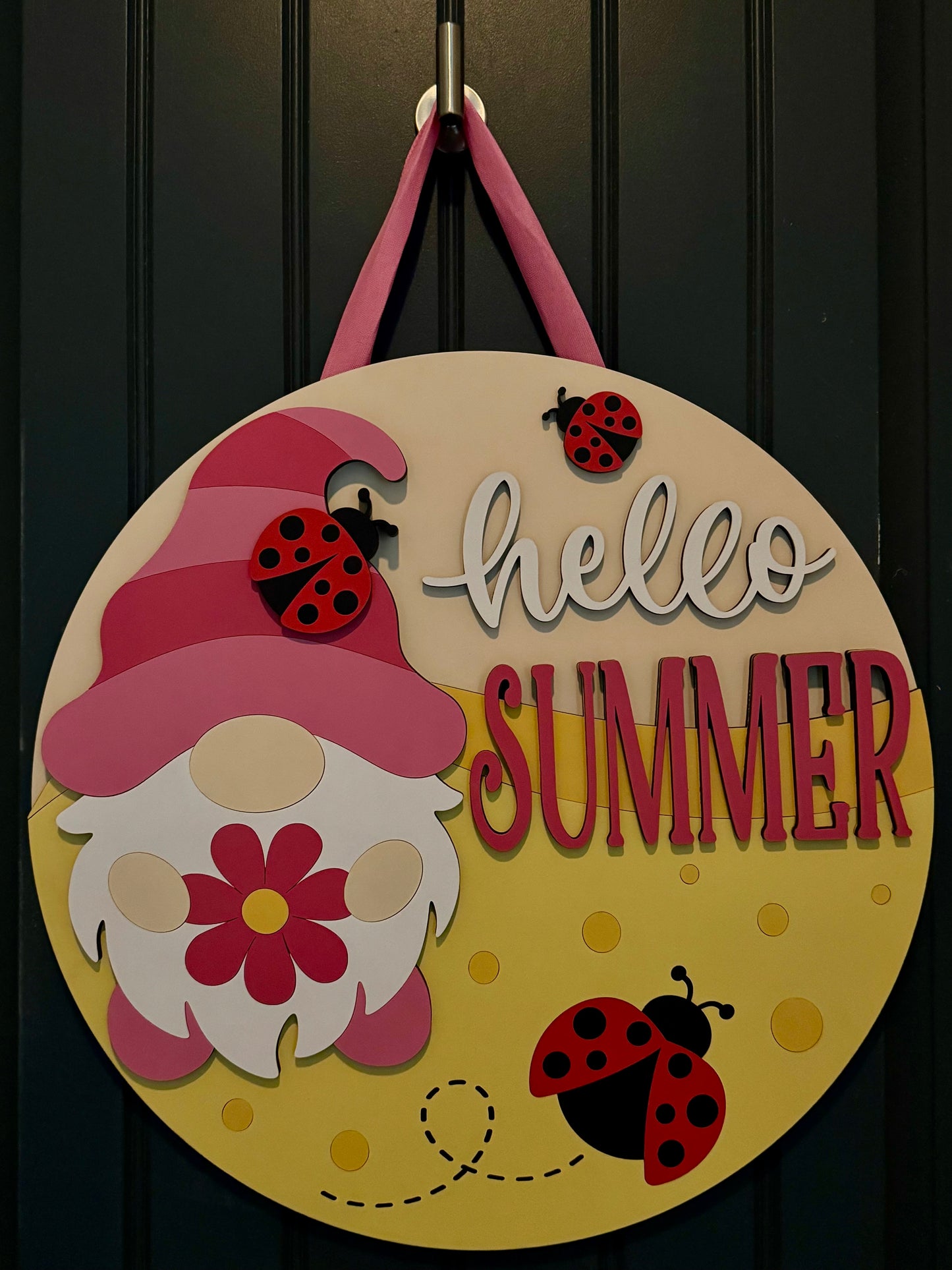 Gnome Sweet Gnome for Summer Door Hanger