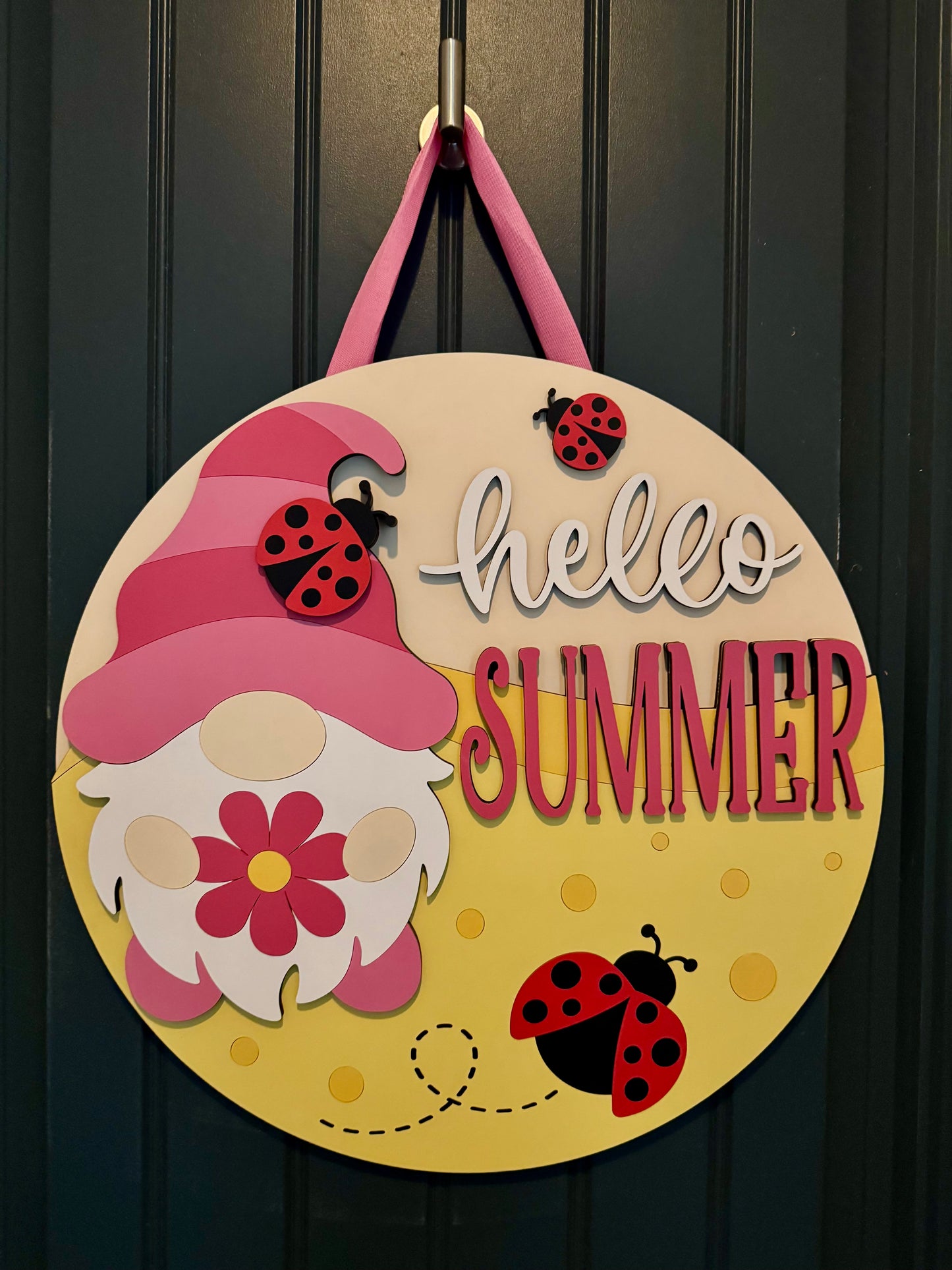 Gnome Sweet Gnome for Summer Door Hanger