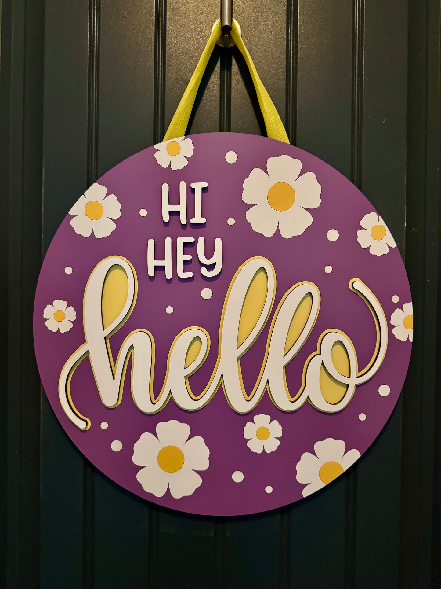 Hi Hey Hello Door Hanger