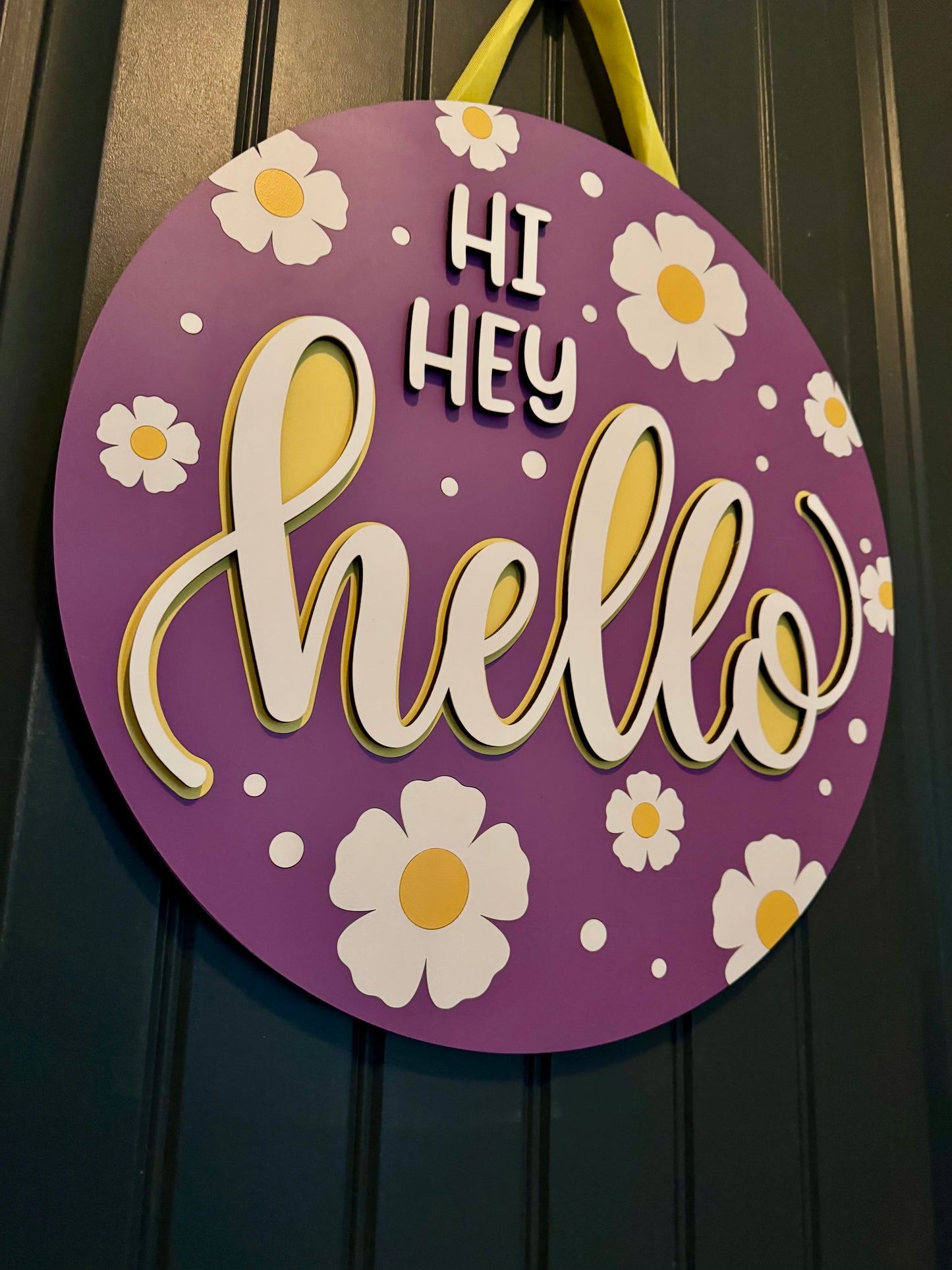 Hi Hey Hello Door Hanger