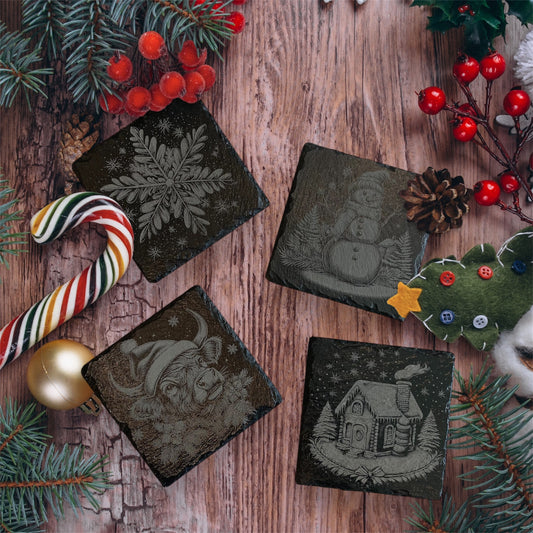 Slate Christmas Coasters