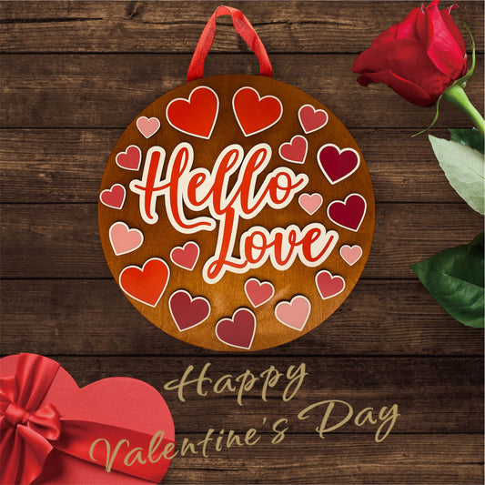 Hello Love Door Hanger