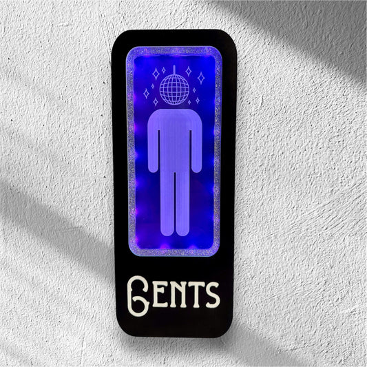 Disco Ball Bathroom Signs