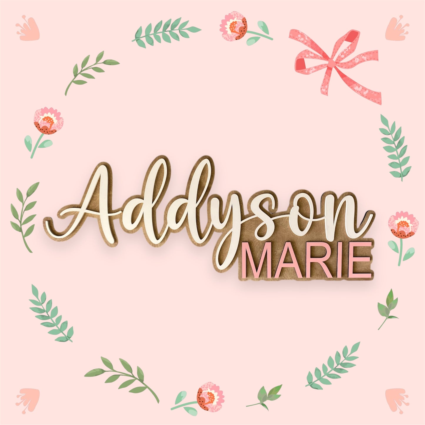 Personalized Name Wood Wall Sign