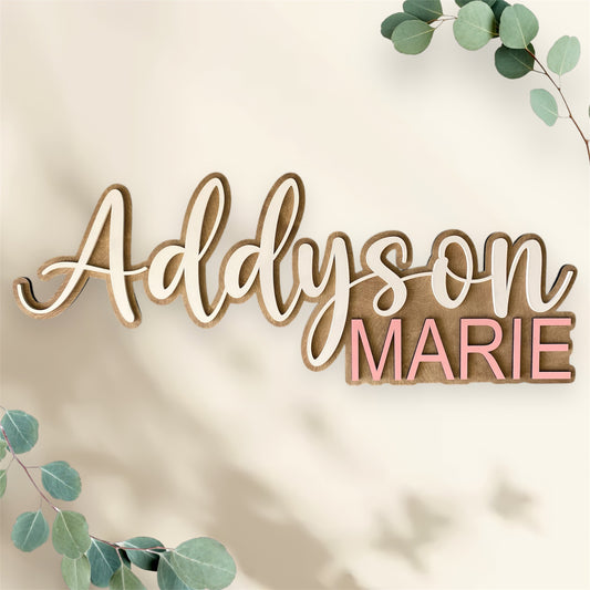 Personalized Name Wood Wall Sign