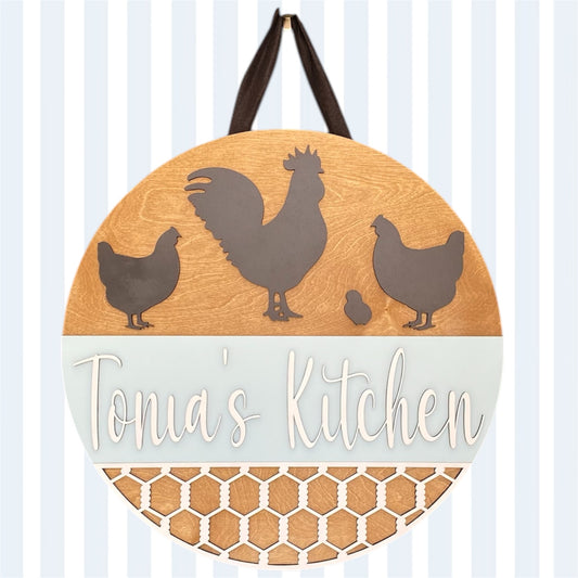 Rustic Farmhouse Personalized Kitchen Sign