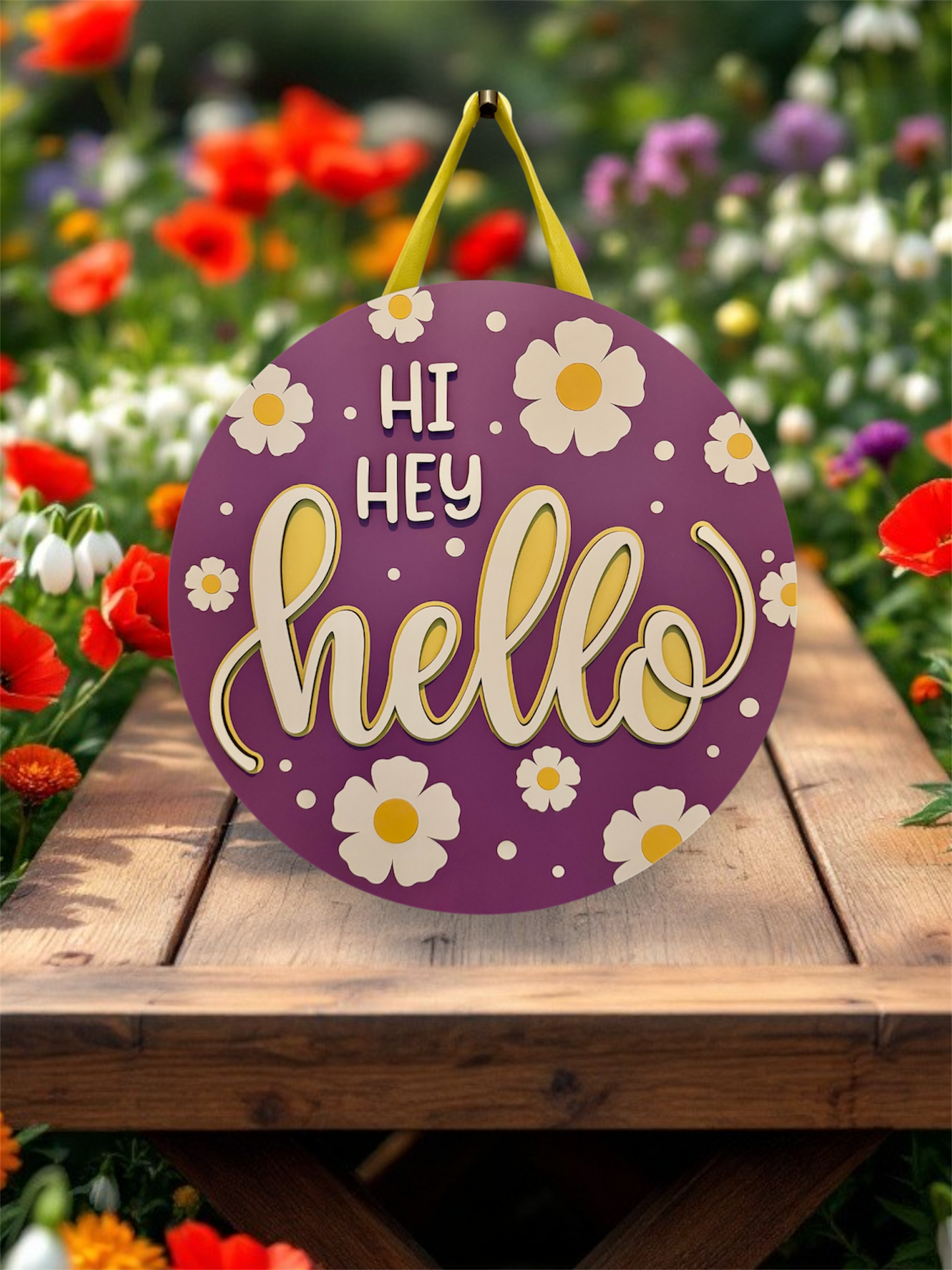 Hi Hey Hello Door Hanger