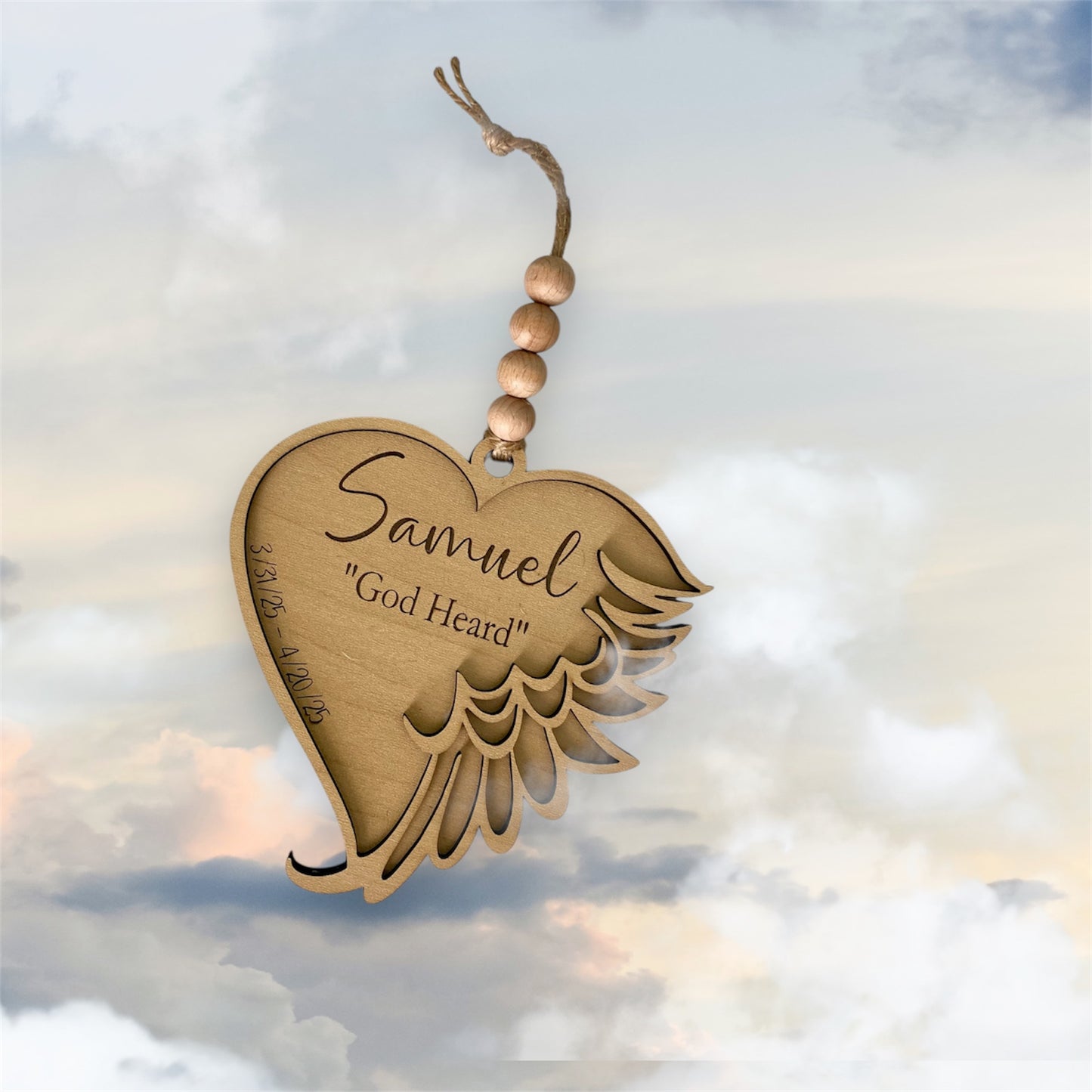 Personalized Angel Wing Ornament
